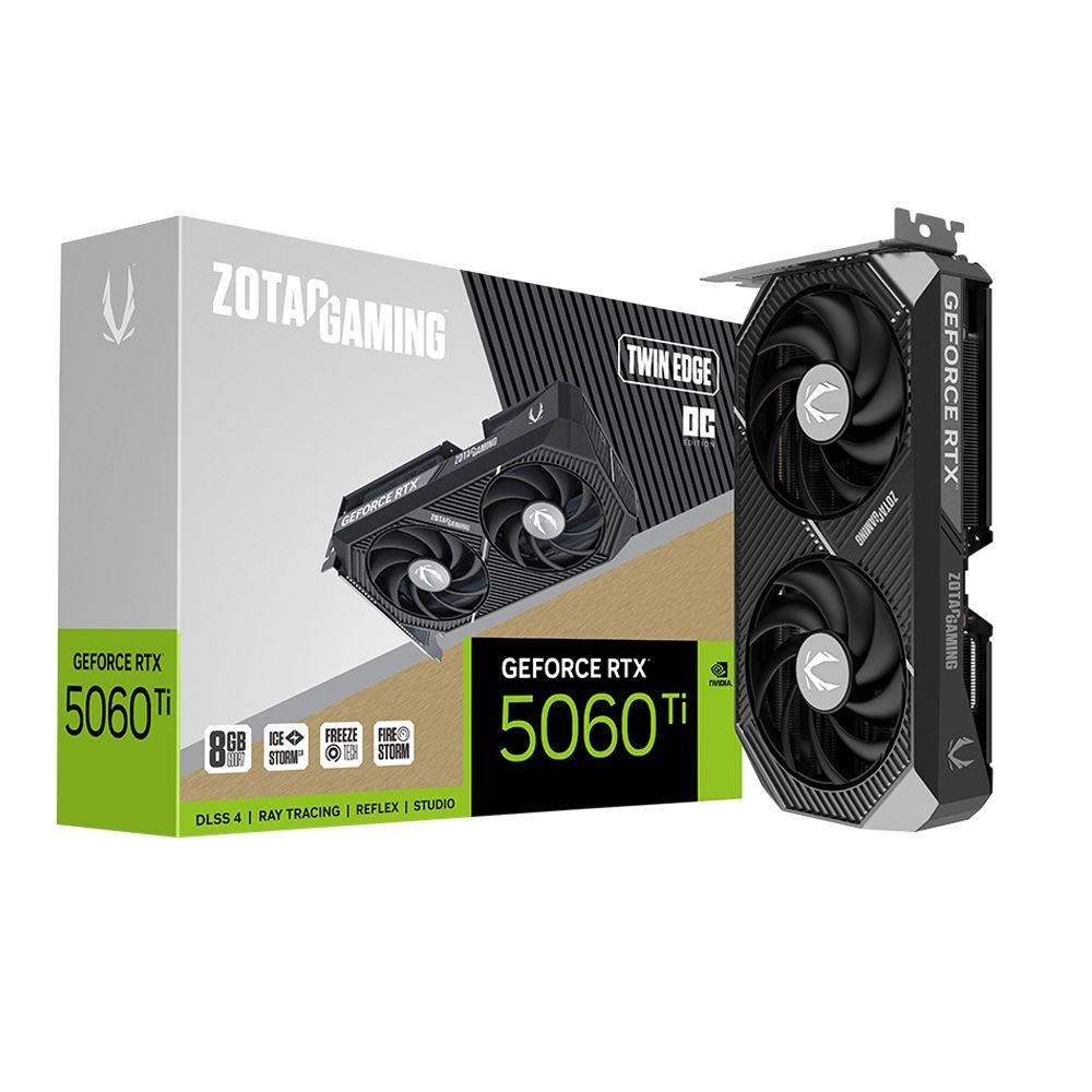 ZOTAC Twin Edge OC GeForce RTX 5060 Ti 8GB GDDR7 PCI Express 5.0 x 8 ATX NIB!