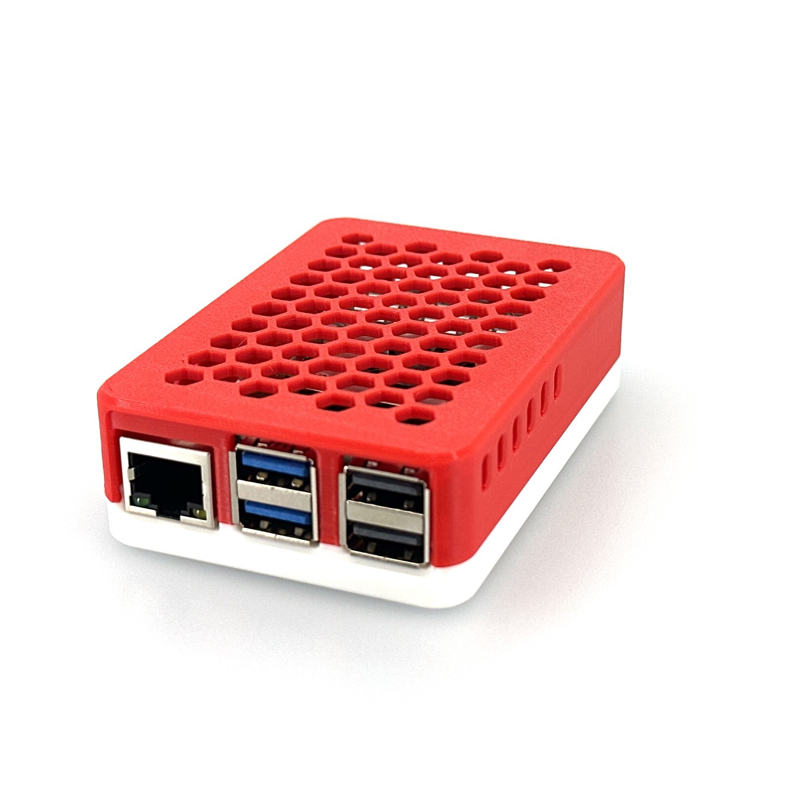 Raspberry Pi 5 Case, Custom 3D Printed with Silicone Bumper Pads, Ventilated