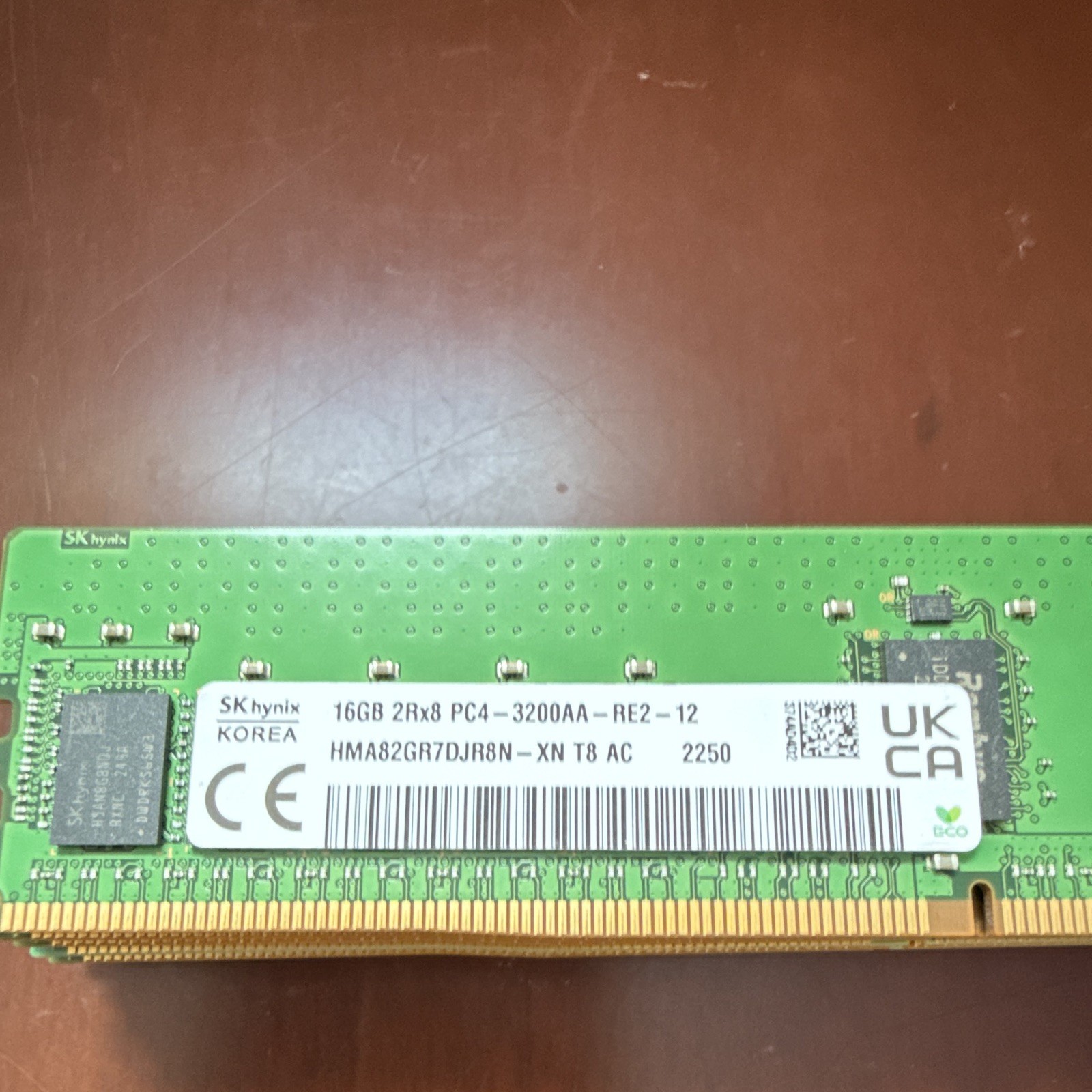 SK hynix 16GB DDR4 ECC DIMM PC4-3200AA 288-Pin HMA82GR7DJR8N-XN SERVER MEM
