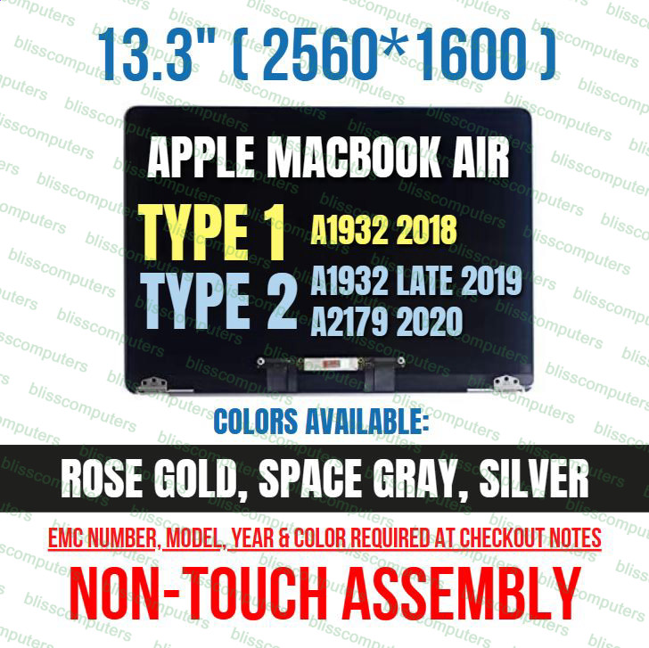 Apple MacBook Air 2020 13″ A2179 Silver Display Assembly 661-15390