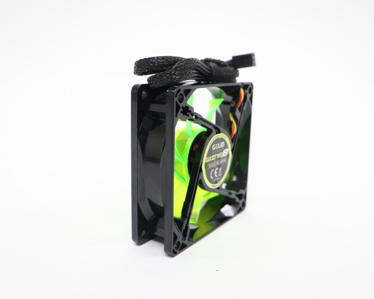 GELID Solutions WING 8 Green 80mm Silent Case Fan – Nanoflux 3 Pin Connector