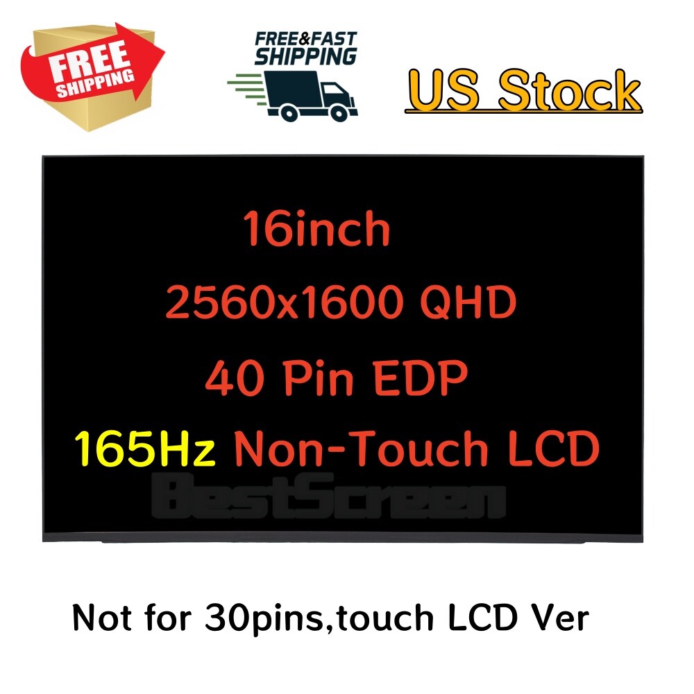 165Hz For Lenovo Legion S7 16IAH7 82TF000LUS 82TF000PUS 40pin QHD LED LCD Screen