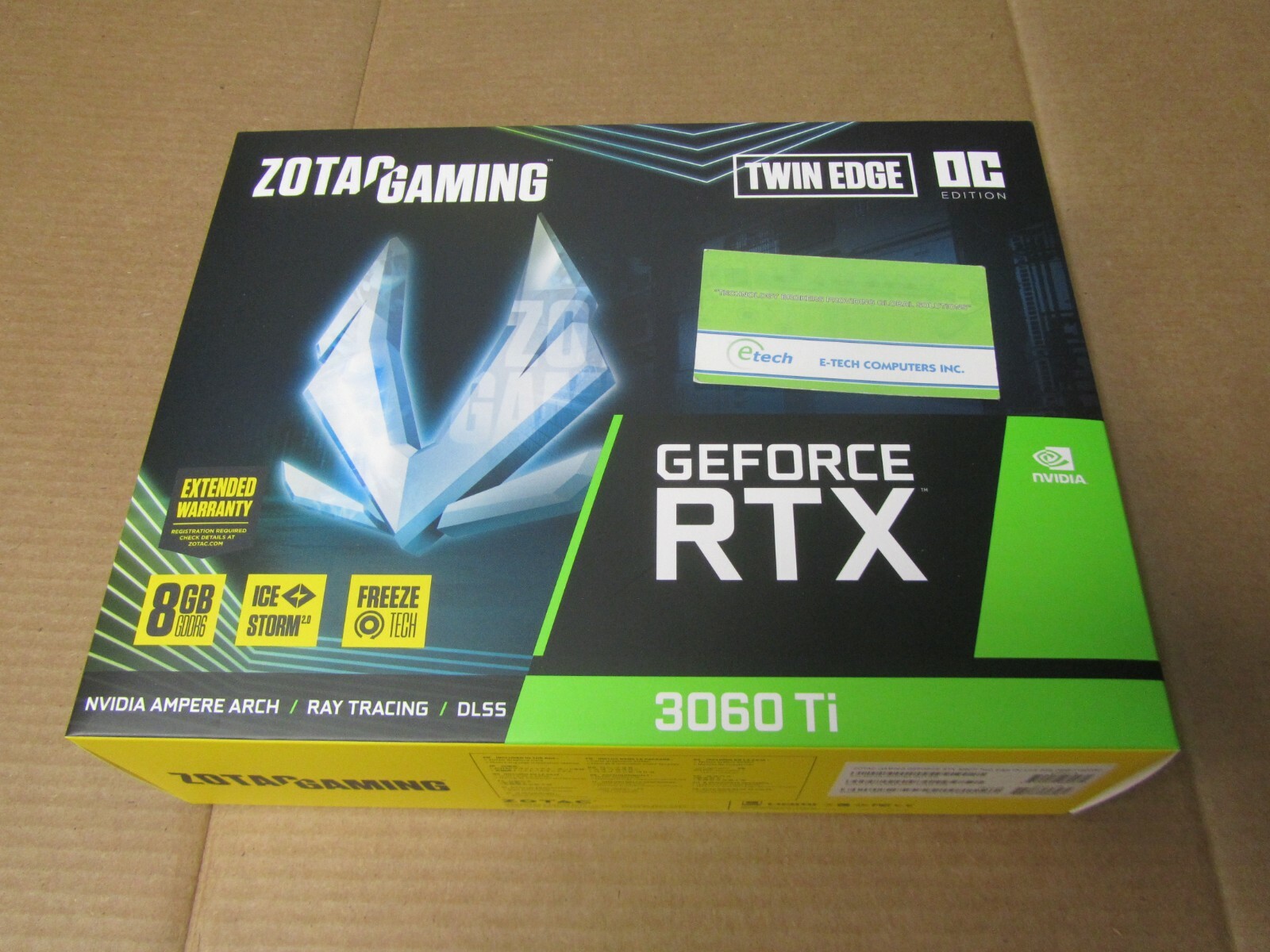 ZT-A30610H-10MLHR – ZOTAC GAMING GeForce RTX 3060 Ti Twin Edge OC LHR