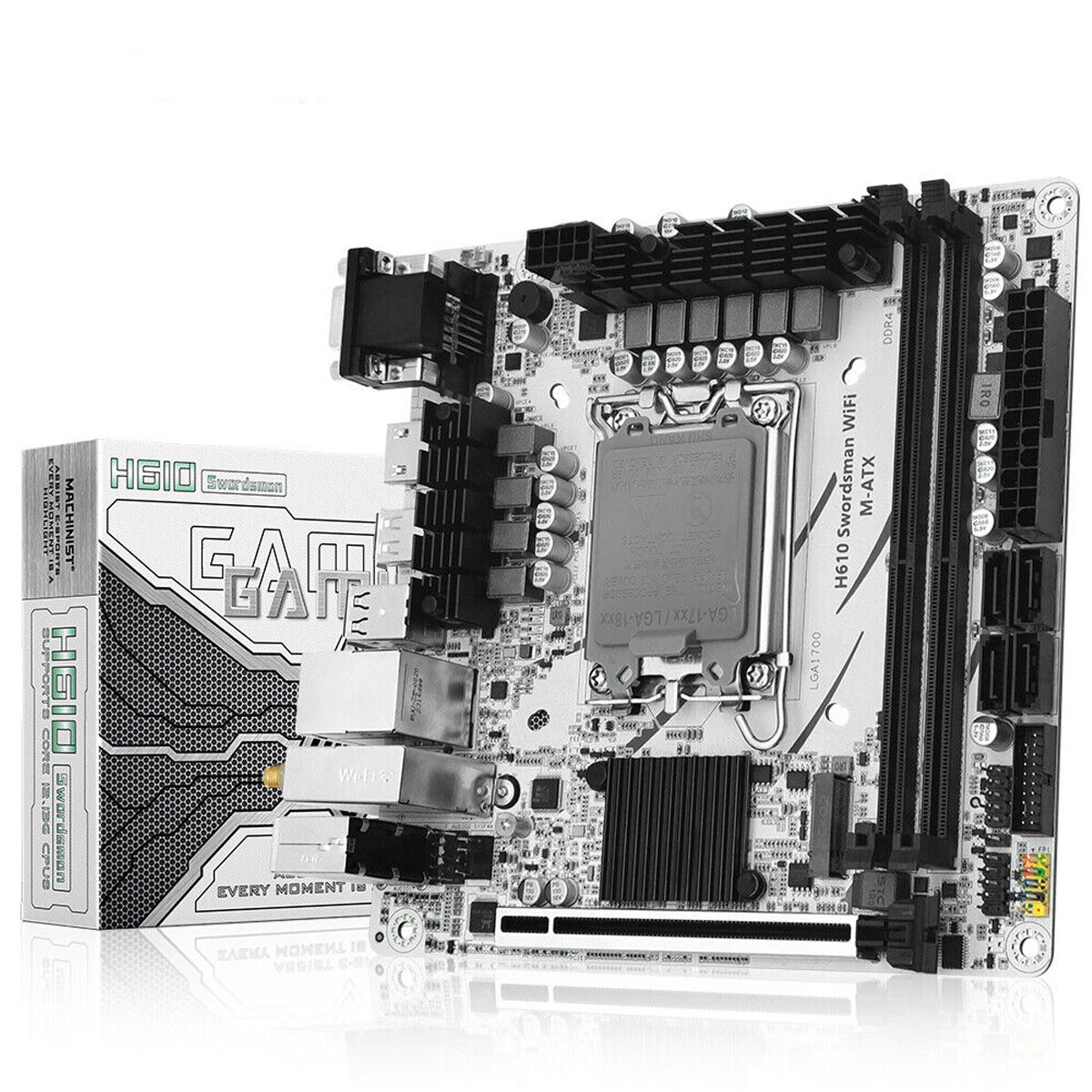LGA 1700 H610 Motherboard Intel 12/13 Gen CPU Processor DDR4 RAM On-Board Audio