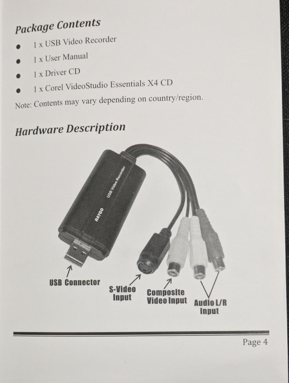 Raygo R12-41373 USB 2.0 External Video Capture Recorder to Digital Format