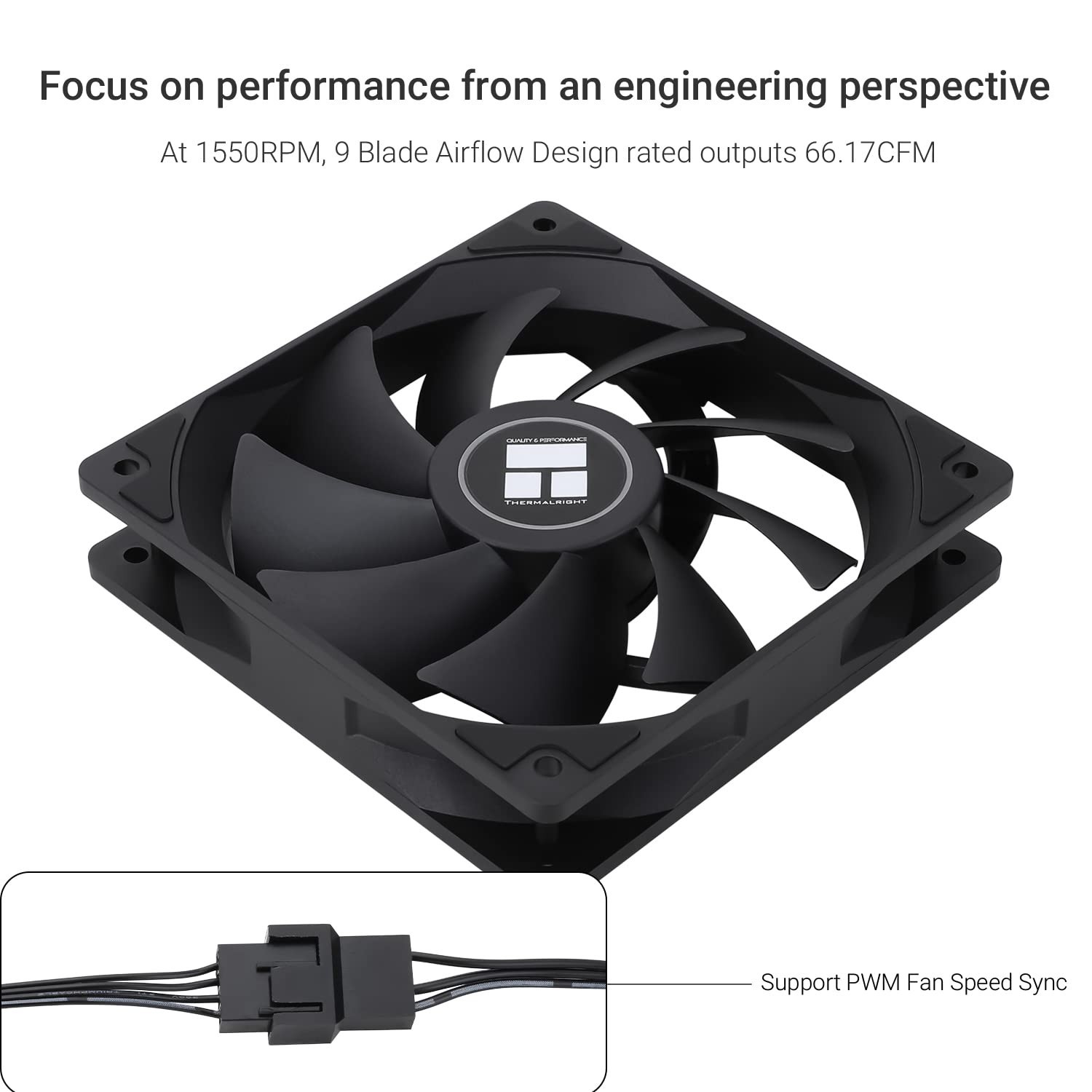 CPU Fan 120mm Silent PC Cooler 4pin PWM S-FDB Bearings 3 Pack