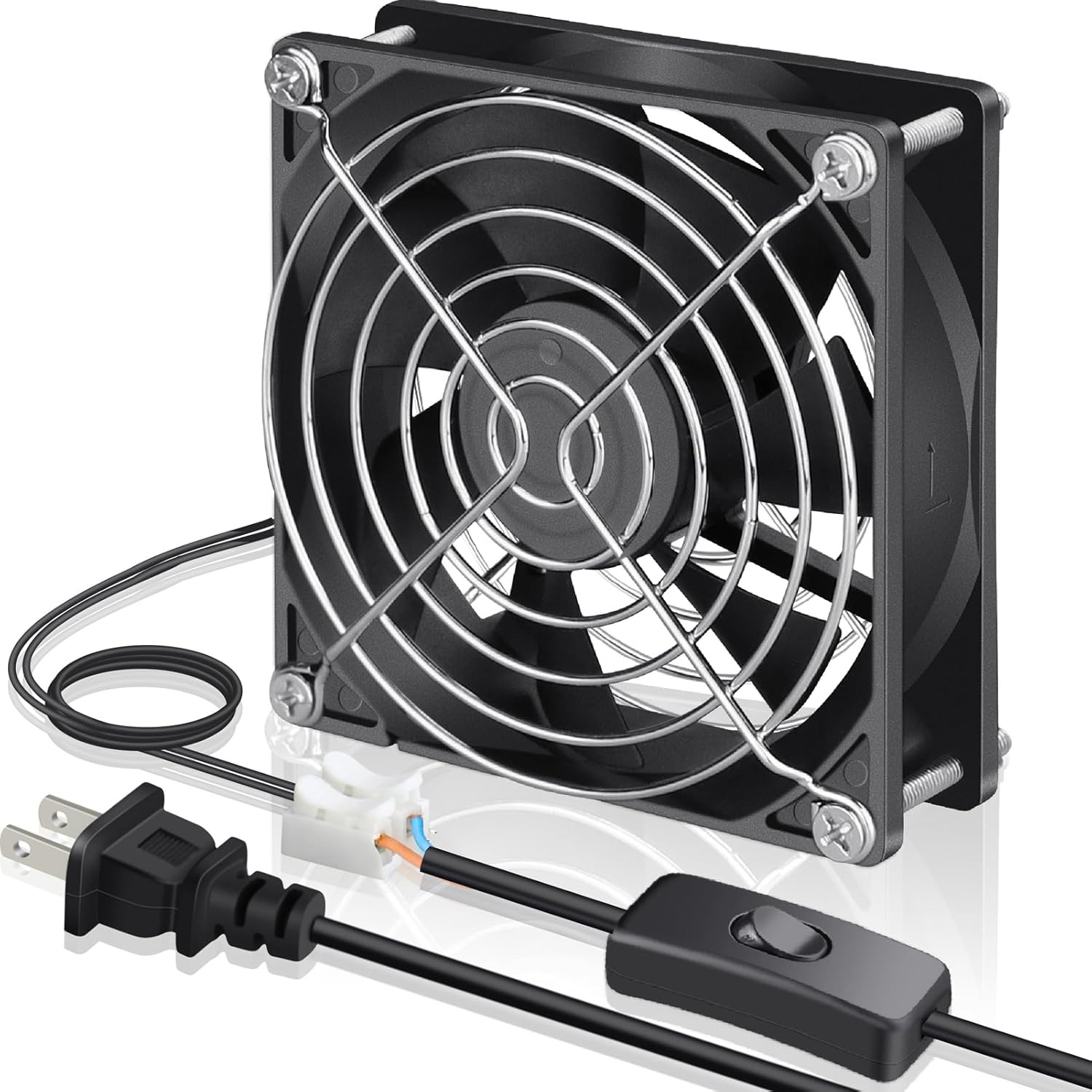 GDSTIME 90Mm EC Axial Cooling Fan 92Mm X 25Mm AC 110V 115V 120V 220V 240V Dual B