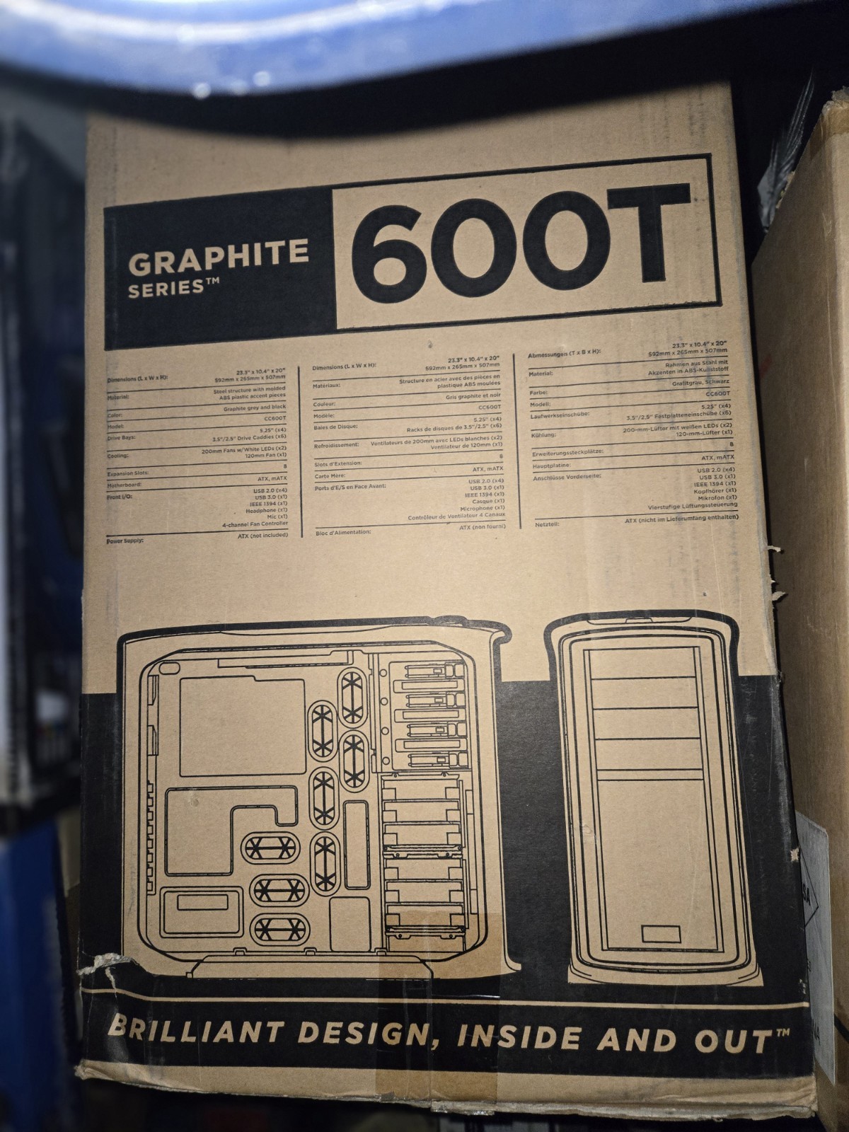 SEALED Corsair 600t Graphite Series Rare Vintage Computer Case
