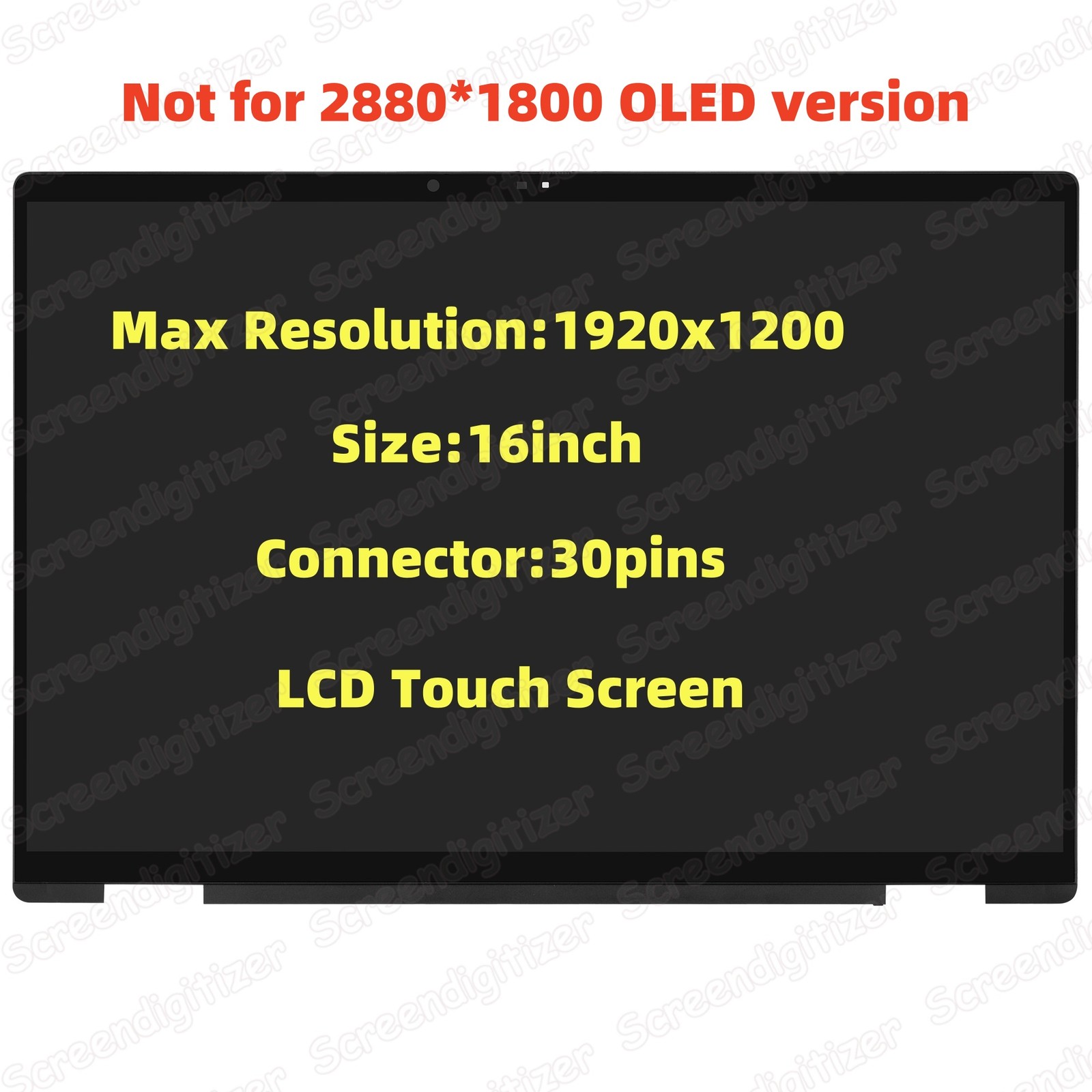 16″For HP Envy x360 2-in-1 16-AD0013DX 16-AD0023DX N86624-001 LCD Touch Screen