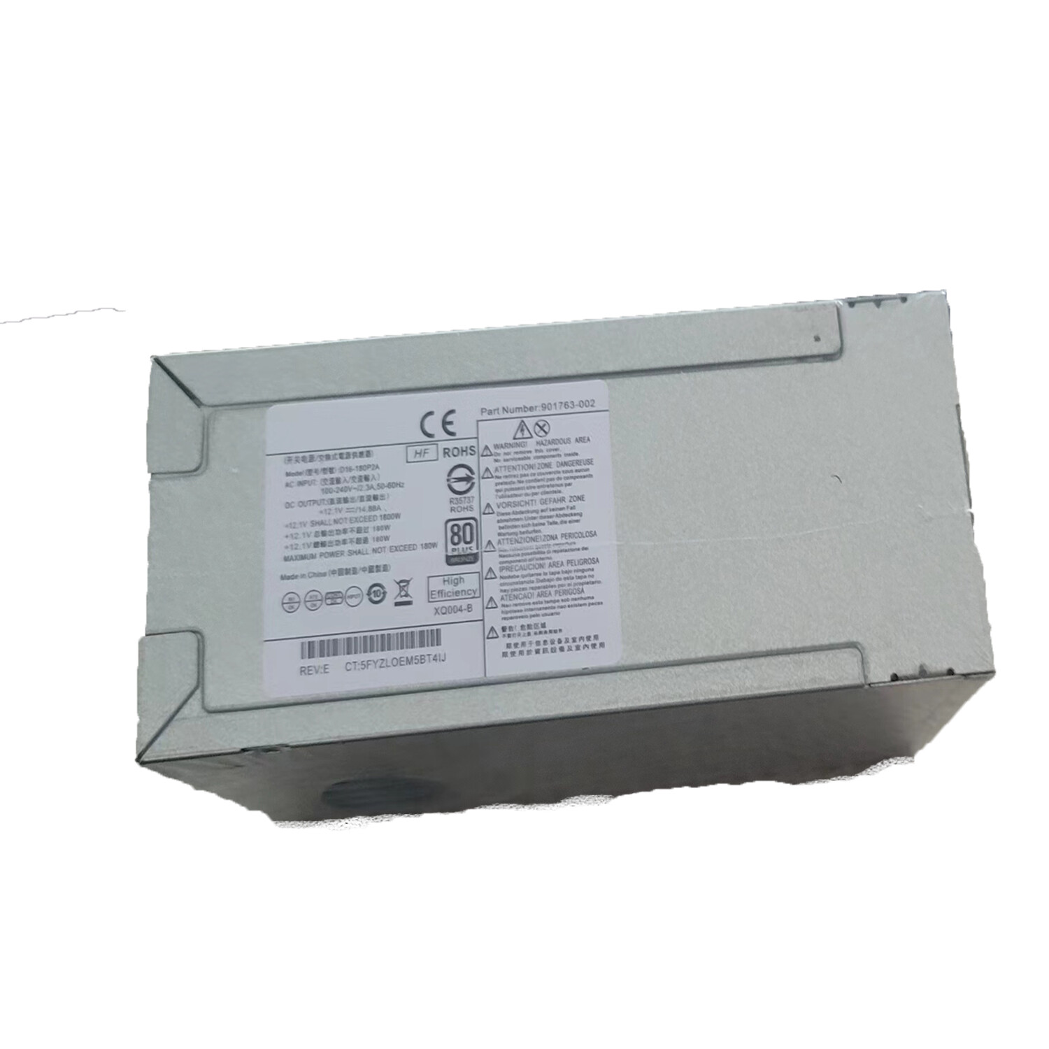 180W Power Supply For HP Pavillion 590 Desktop 280 288 400 80Plus PSU 901763-002