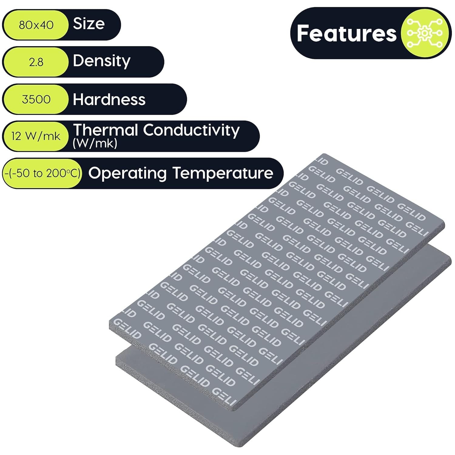 Efficient GP-Extreme Thermal Pad 80 x 40 x 2.0 mm | Reliable Heat Dissipation