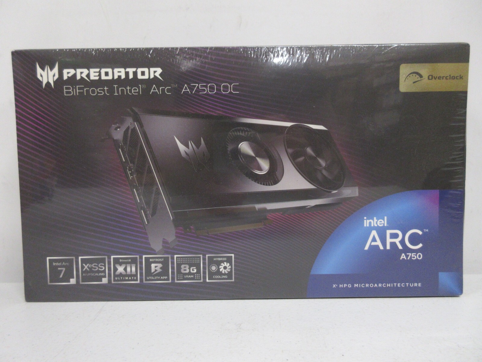 ACER Predator BiFrost Intel Arc A750 Overclocking Graphics Card 8GB GDDR6 NEW!!!
