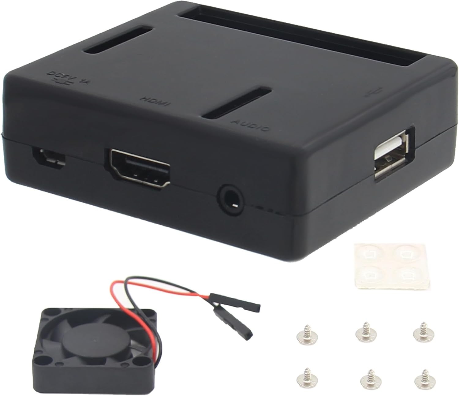 Raspberry Pi 3A+ Case with Fan ABS Cooling Enclosure Heatsink Included