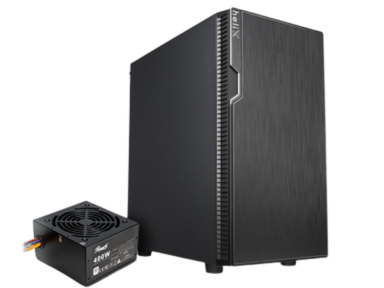 Rosewill Micro ATX Mini Tower PC Computer Case with Pre-Installed 400W PSU