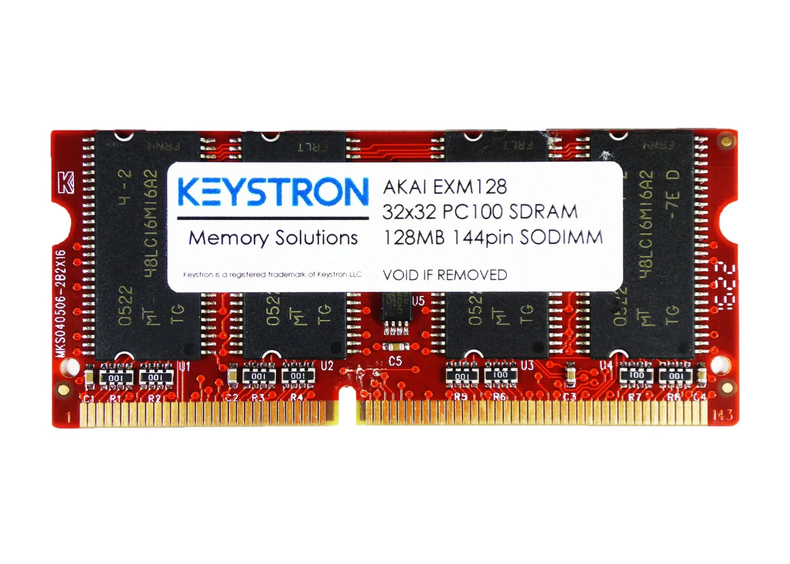 Keystron EXM128 Akai 128MB PC100 144-pin SODIMM Memory