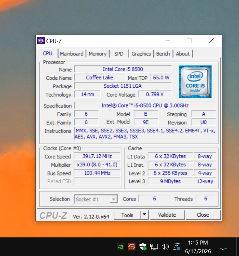 Intel Core i5-8500 Processor SR3XE – Tested / US Seller / LGA1151