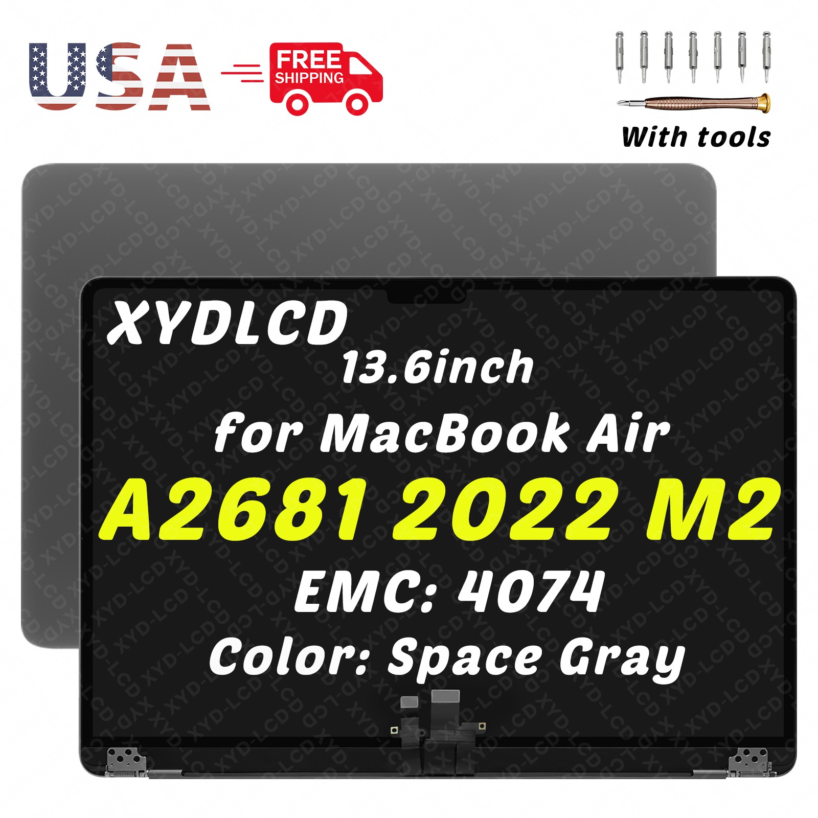 for MacBook Air 13.6″ M2 A2681 EMC 4074 661-25799 661-25800 LCD Screen Assembly