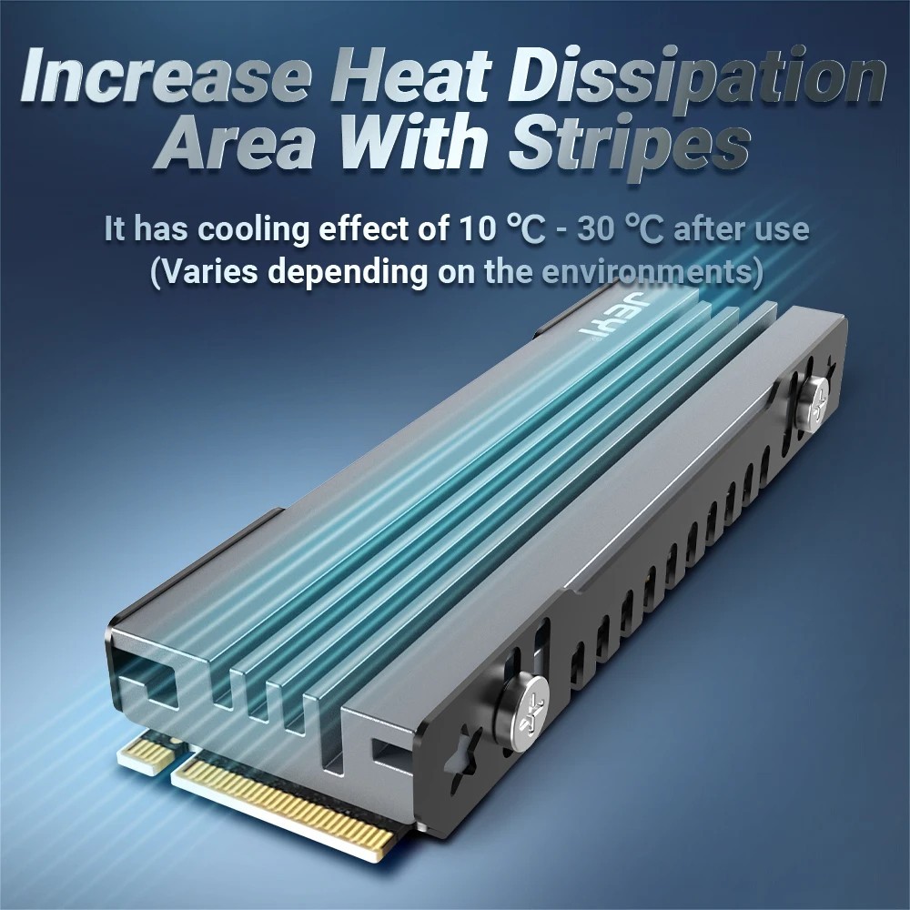 M.2 SSD Heatsink, NVME NGFF Cooling Aluminum Cooler Radiator with Thermal