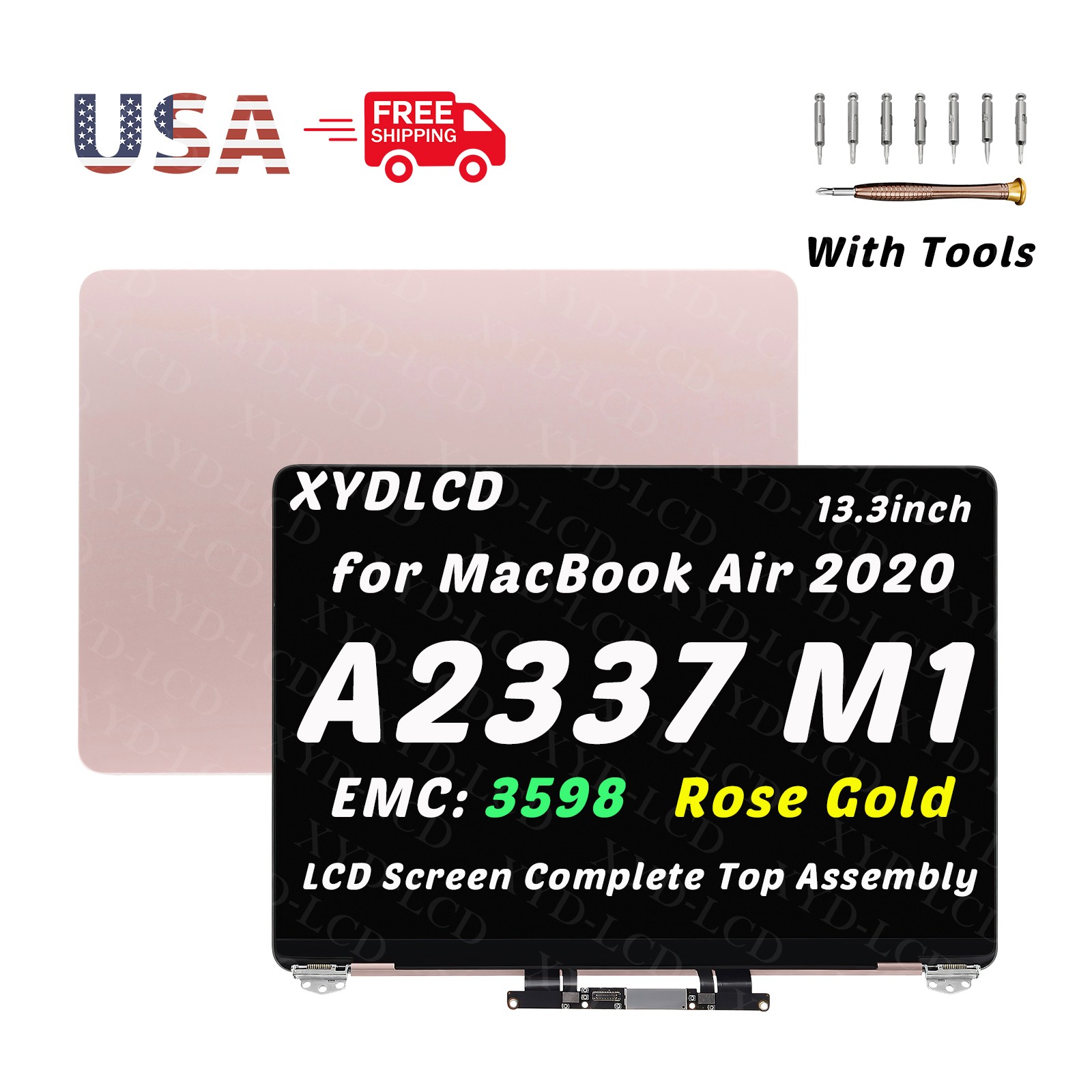 for Apple Macbook Air A2337 M1 2020(EMC 3598) LCD Screen Assembly Replacement A+