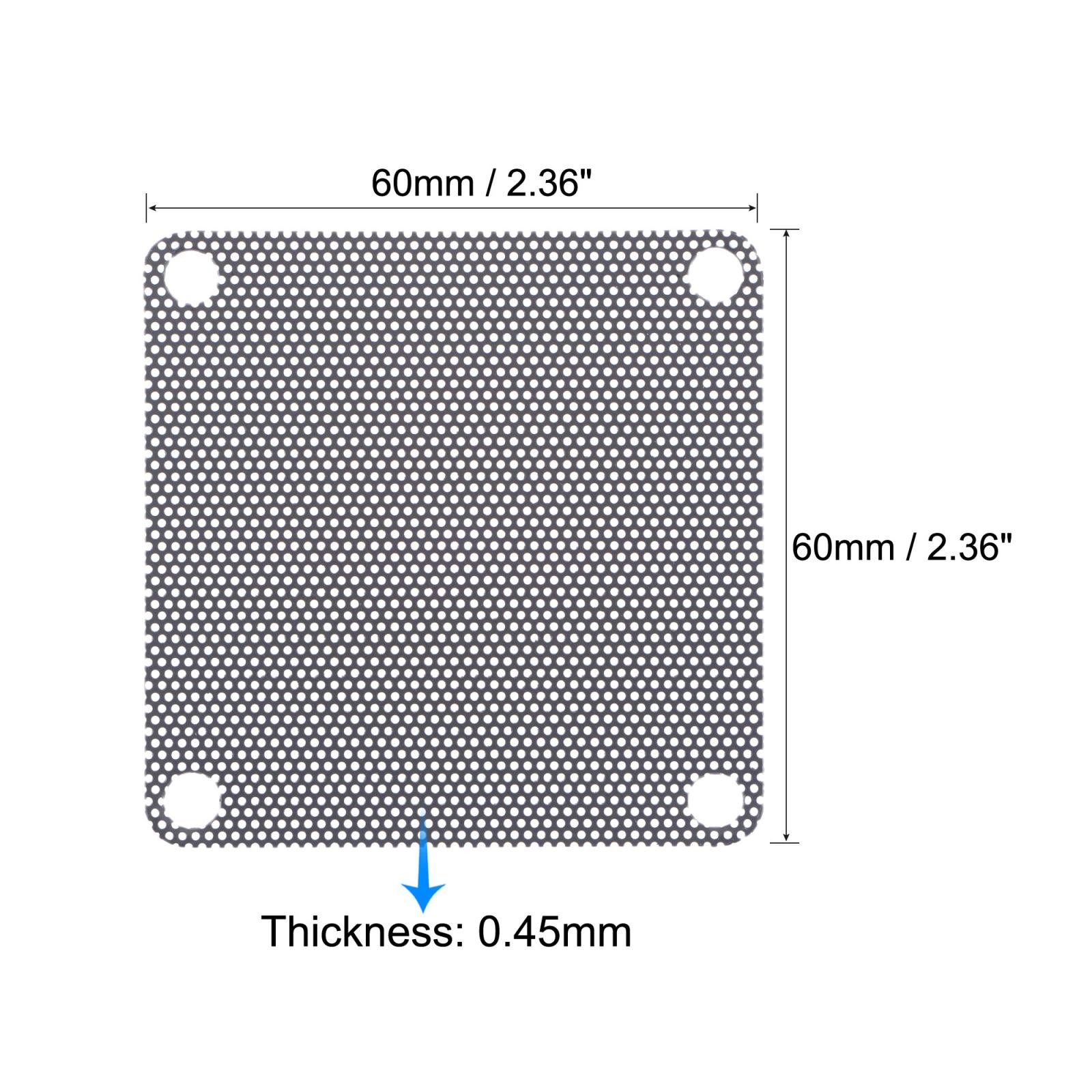 5Pcs PC Dust Fan Screen with Screws for Cooling Dustproof Case Cover 60mm