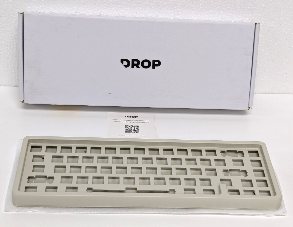 DROP X ALT Aluminum Case – Anodized 65% Low-Profile Aluminum Case Almost Beige