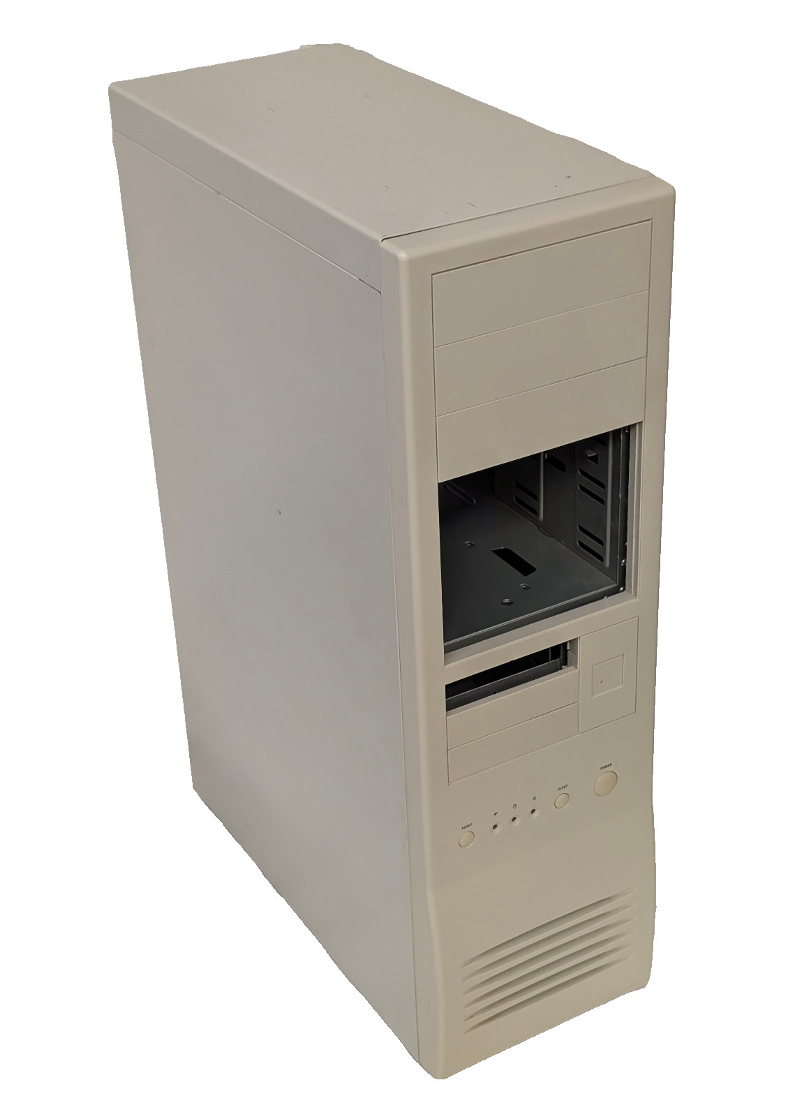 Full Tower ATX beige white computer case; *we ship!*; retro and vintage