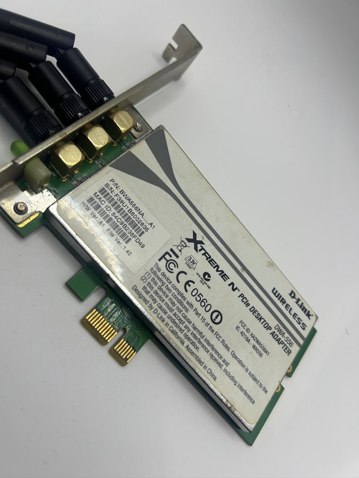 D-Link DWA-556 PCI Express x1 Xtreme N Wireless N Desktop Adapter