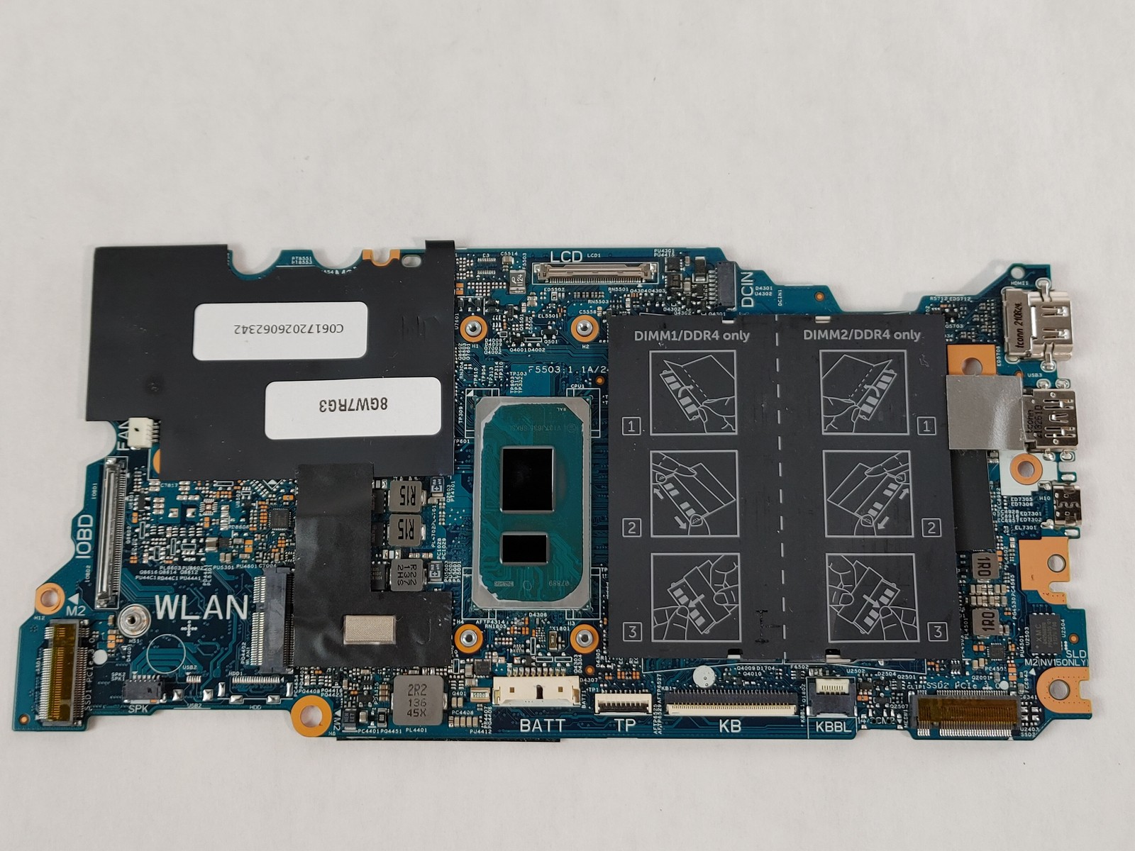 Dell Vostro 5510 Core i7-11390H 3.40 GHz DDR4 Motherboard X1GRR