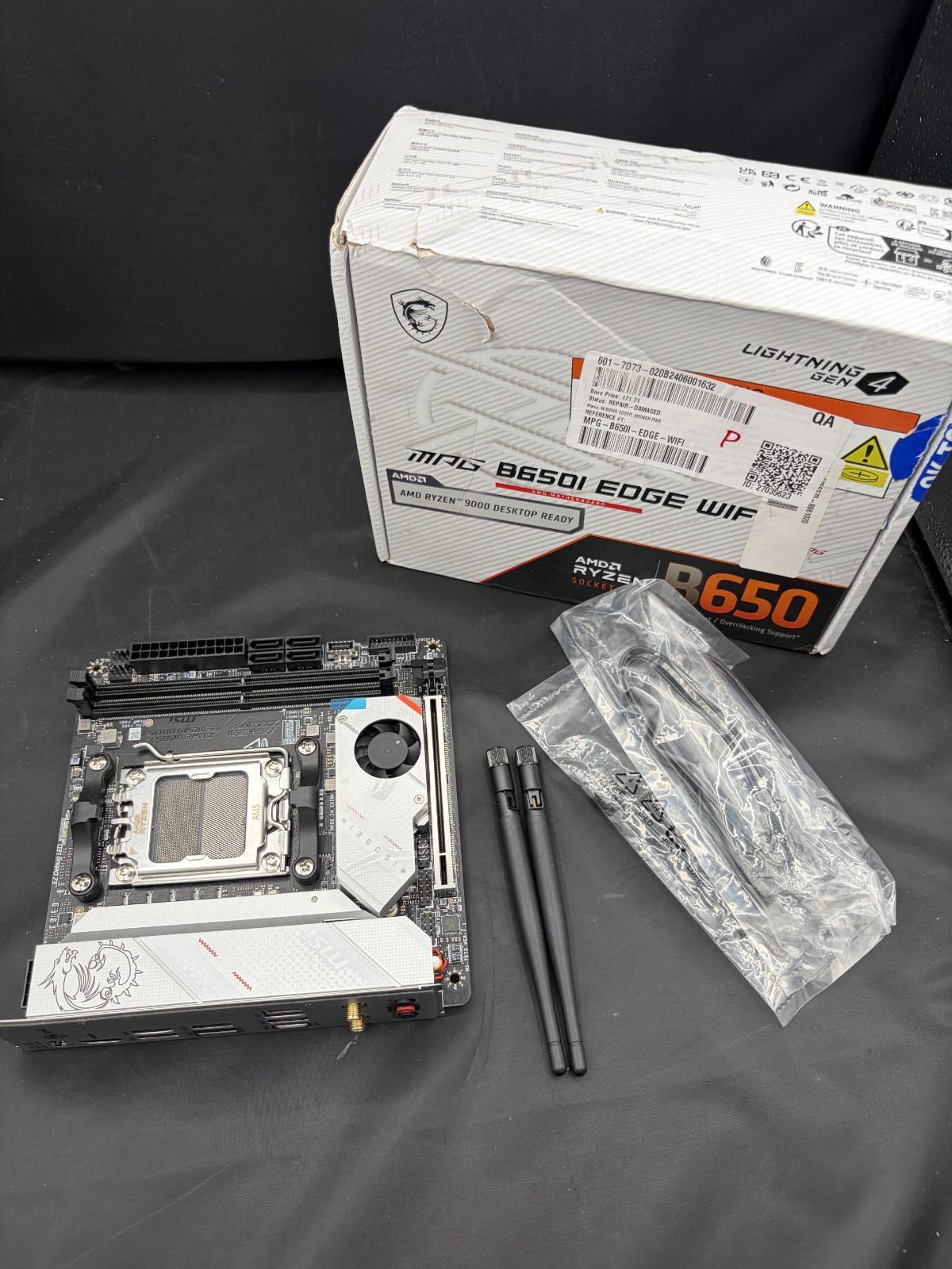 MSI MPG B650I EDGE WIFI AM5 MINI-ITX AMD MOTHERBOARD – [CPU PIN(S) BENT/DAMAGE]