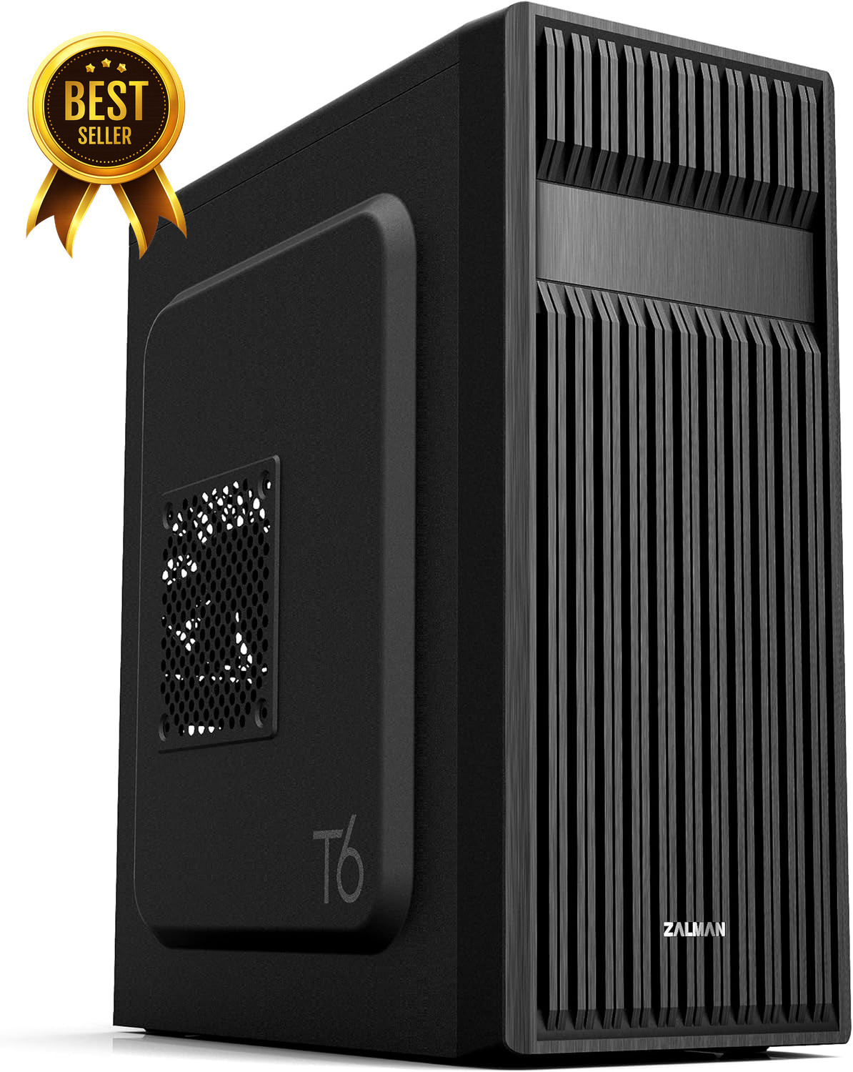T6 ATX Mid Tower PC Case with Pre Installed 120mm Fan USB 3.0 5.25 Inch ODD Supp