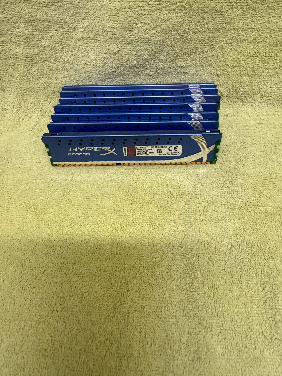 Lot of 7 HYPERX GENESIS 8GB 1.5V KHX1600C9D3K2/8GX – USED!!!!