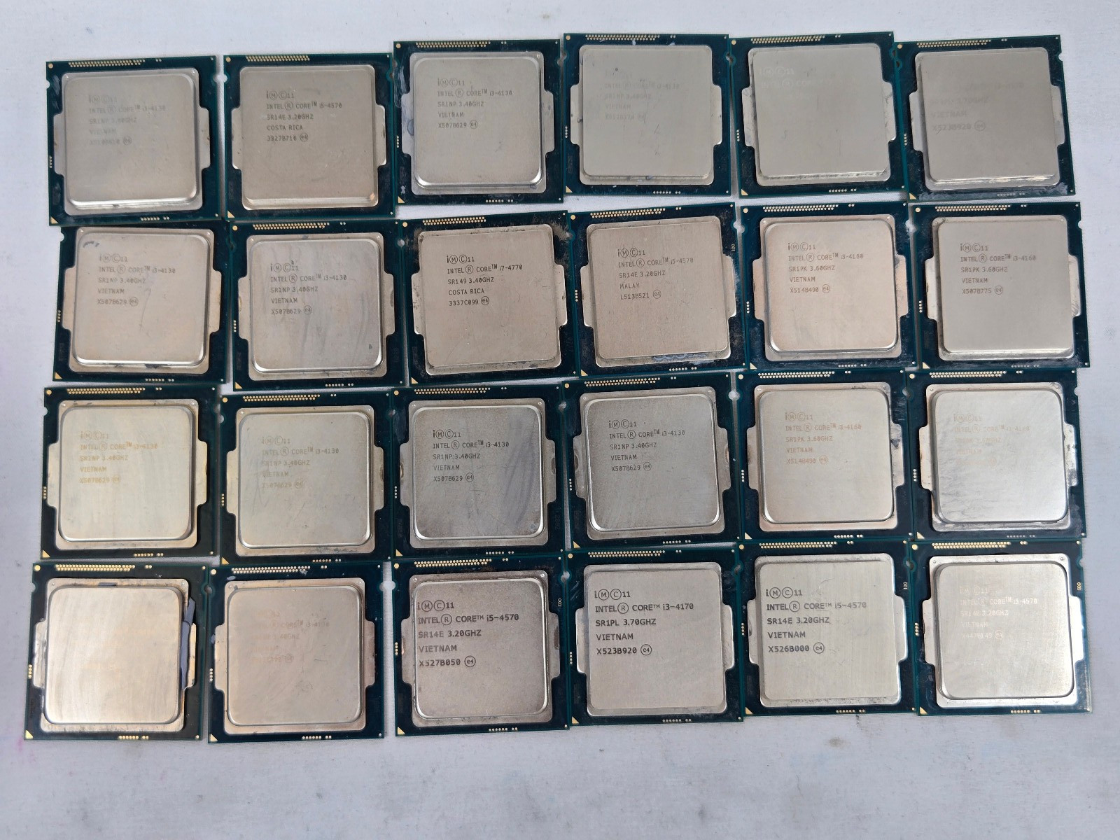 Lot of 24 Assorted Intel Core i3 i5 i7 4th Gen CPU Processors