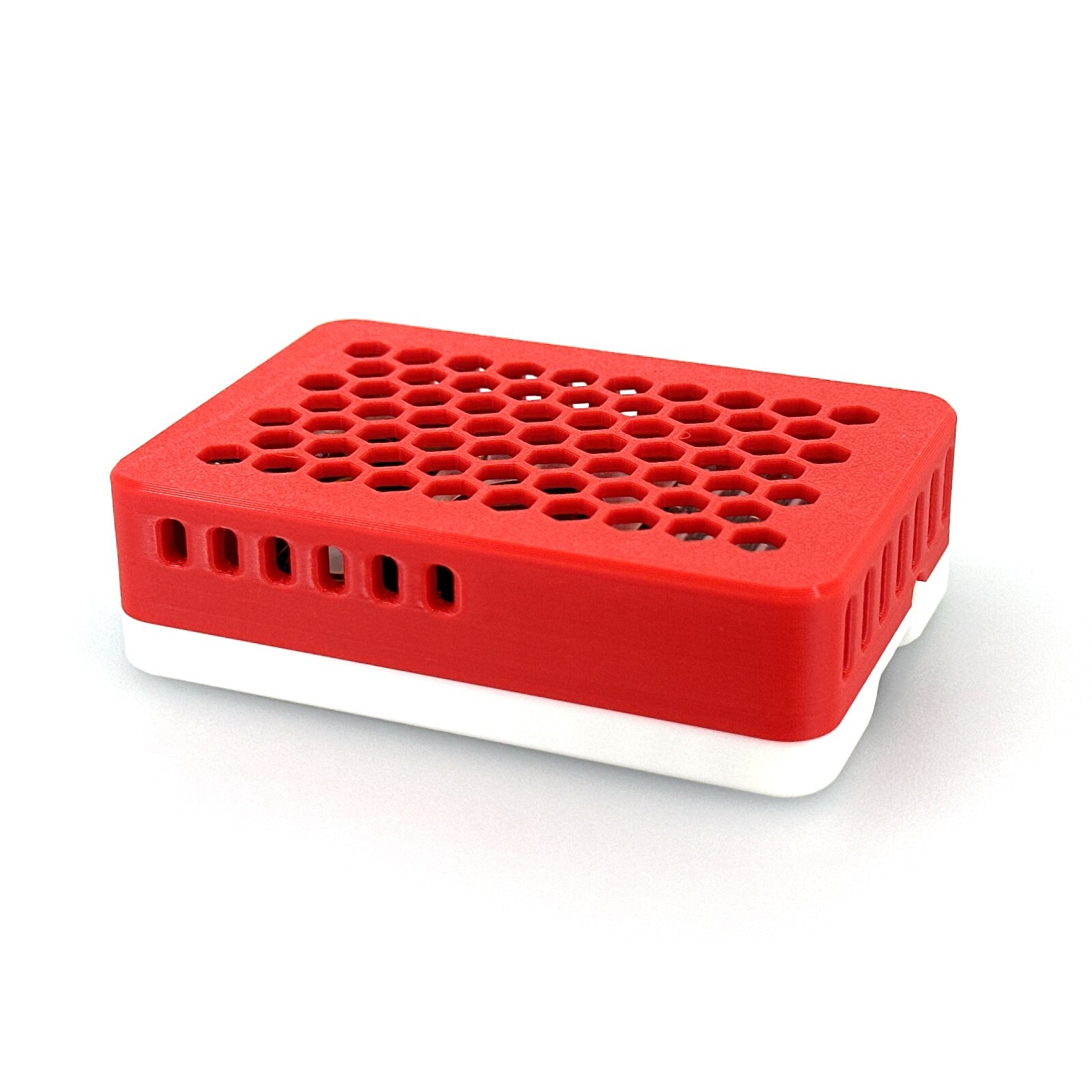 Raspberry Pi 5 Case, Custom 3D Printed with Silicone Bumper Pads, Ventilated