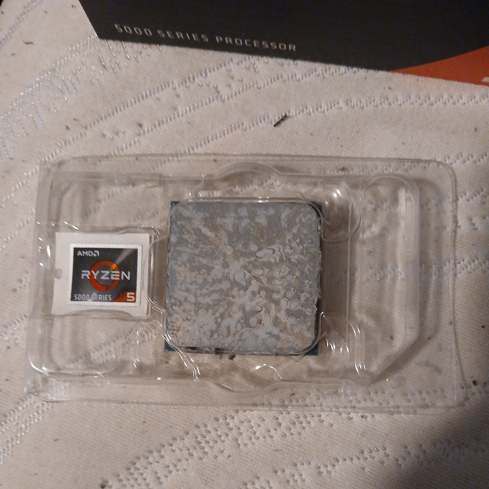 AMD Ryzen 5 5000 cpu with fan – ( i think check description) *wrong box*