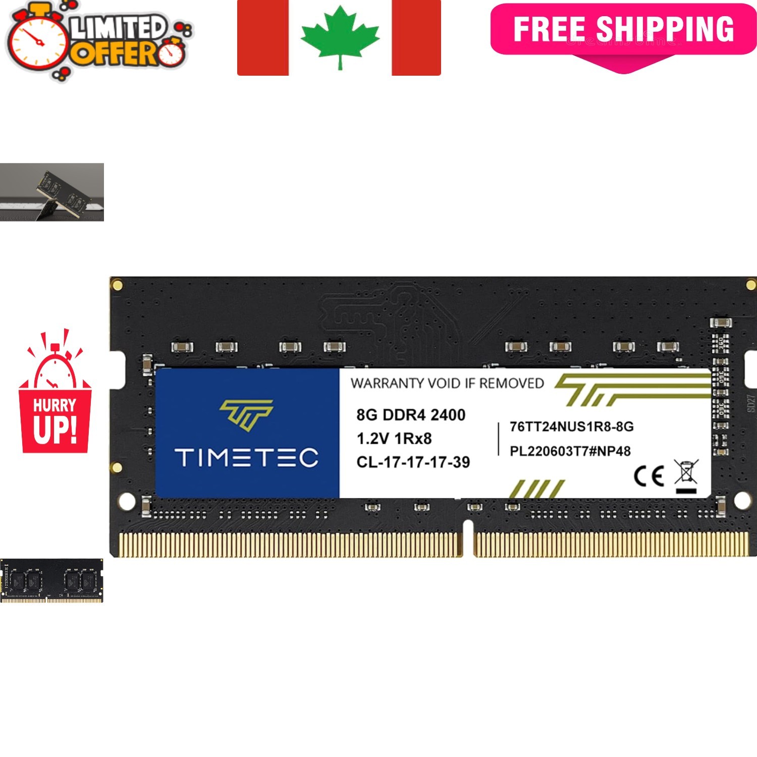 8GB PC4-19200 1.2V CL17 SODIMM RAM for Laptops – Lifetime Included