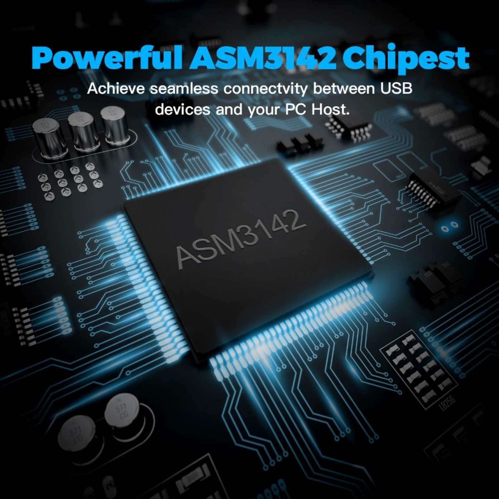 Desktop Expansion Card 20 Gbps Bandwidth 5 Ports( 2*USBA 3*USBC) For Win 7/8/10
