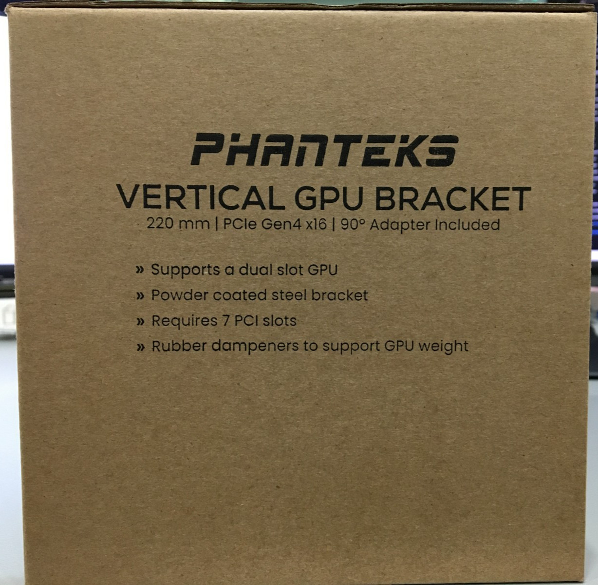 Phanteks Gen4 Vertical GPU Bracket, 220mm Flat Line PCI-E Gen4 x16 Riser Cable