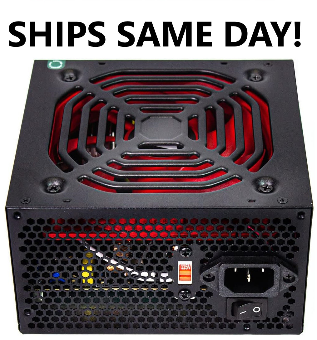New 500w Gaming ATX Computer Power Supply PCIe 6 or 8 pin 4 or 8 pin EPS 24-pin