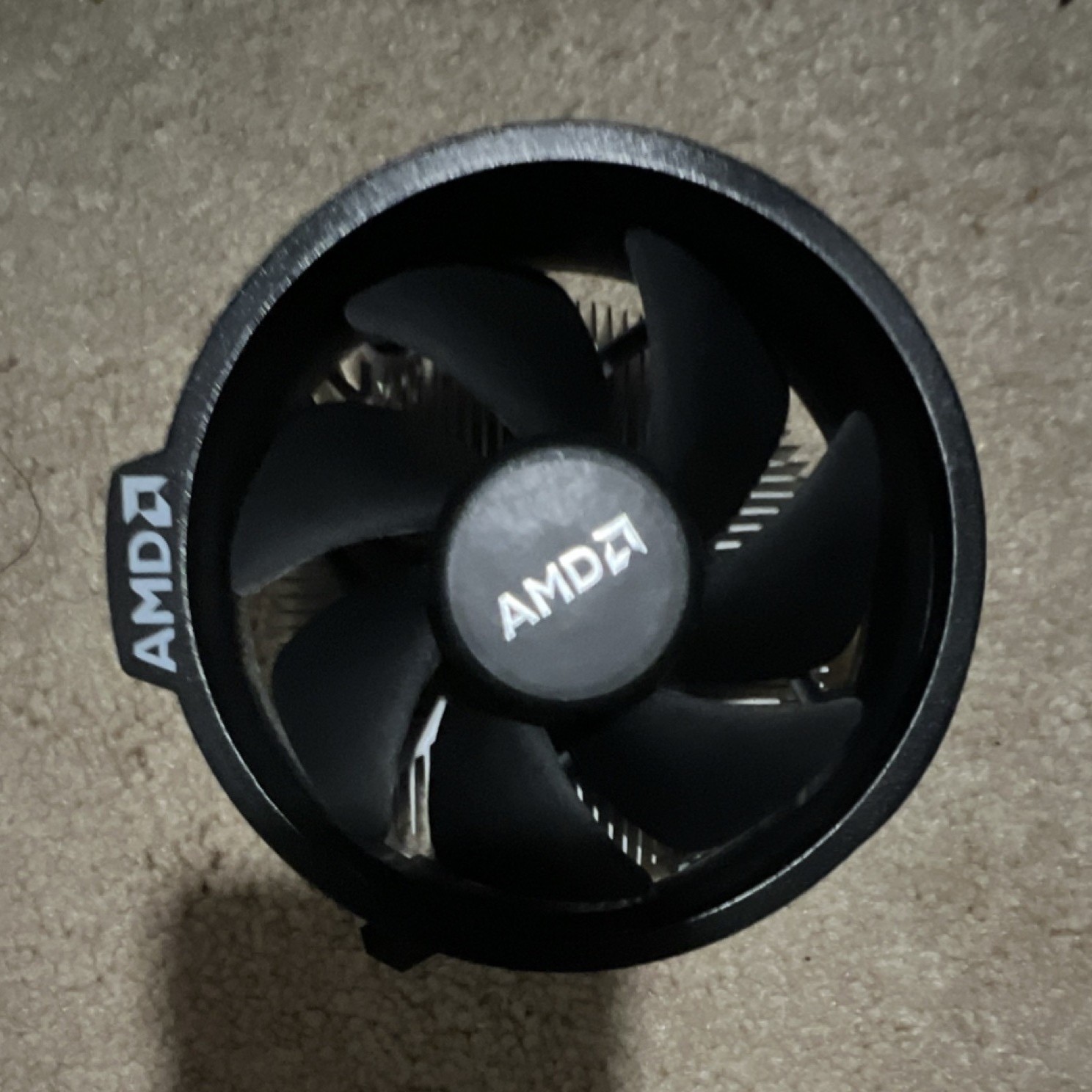 AMD CPU Fan with Heatsink Black Plastic Aluminum