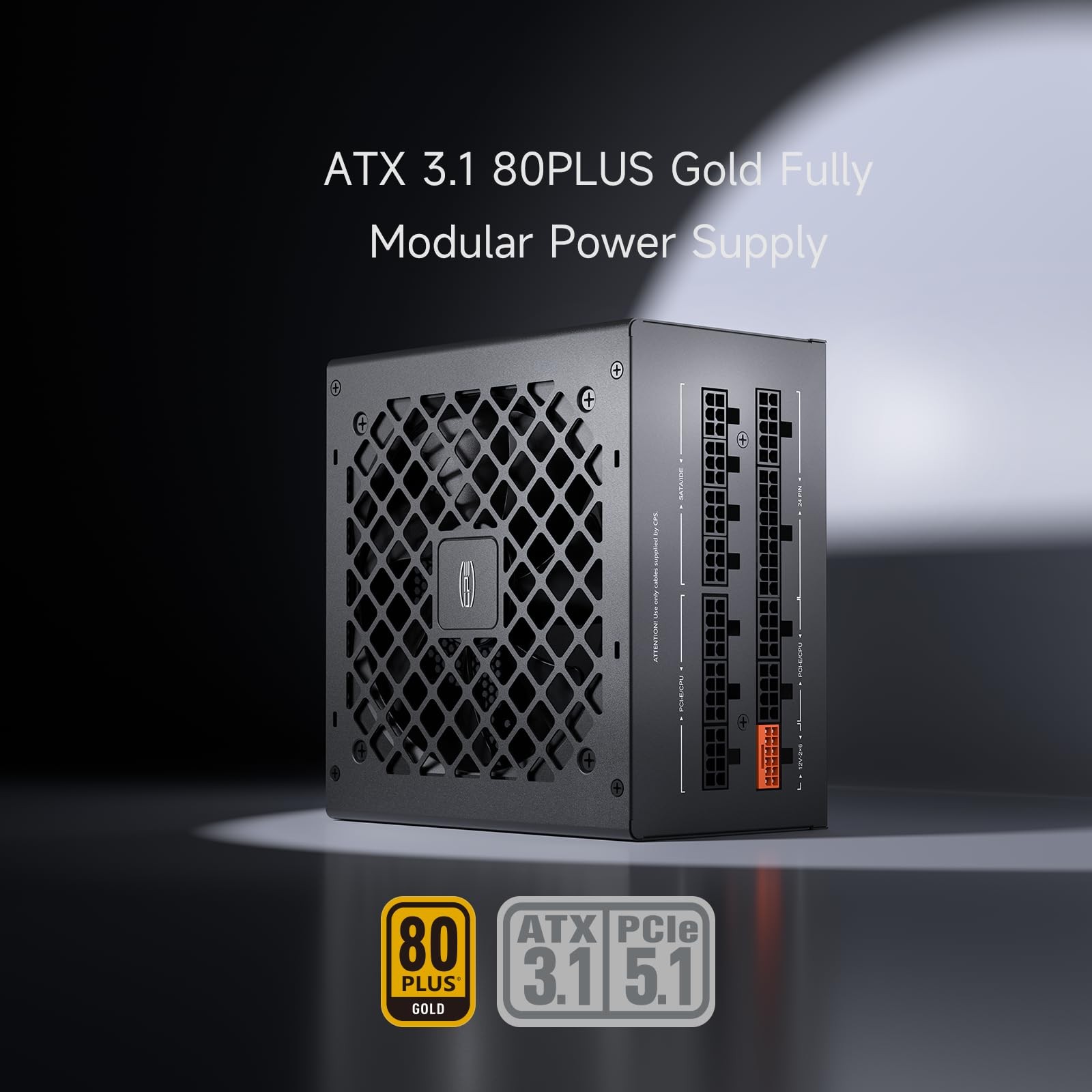 PSU Fully Modular Power Supply, 850W ATX 3.1, 80 Plus Gold Certified, PCIe 5.1 1