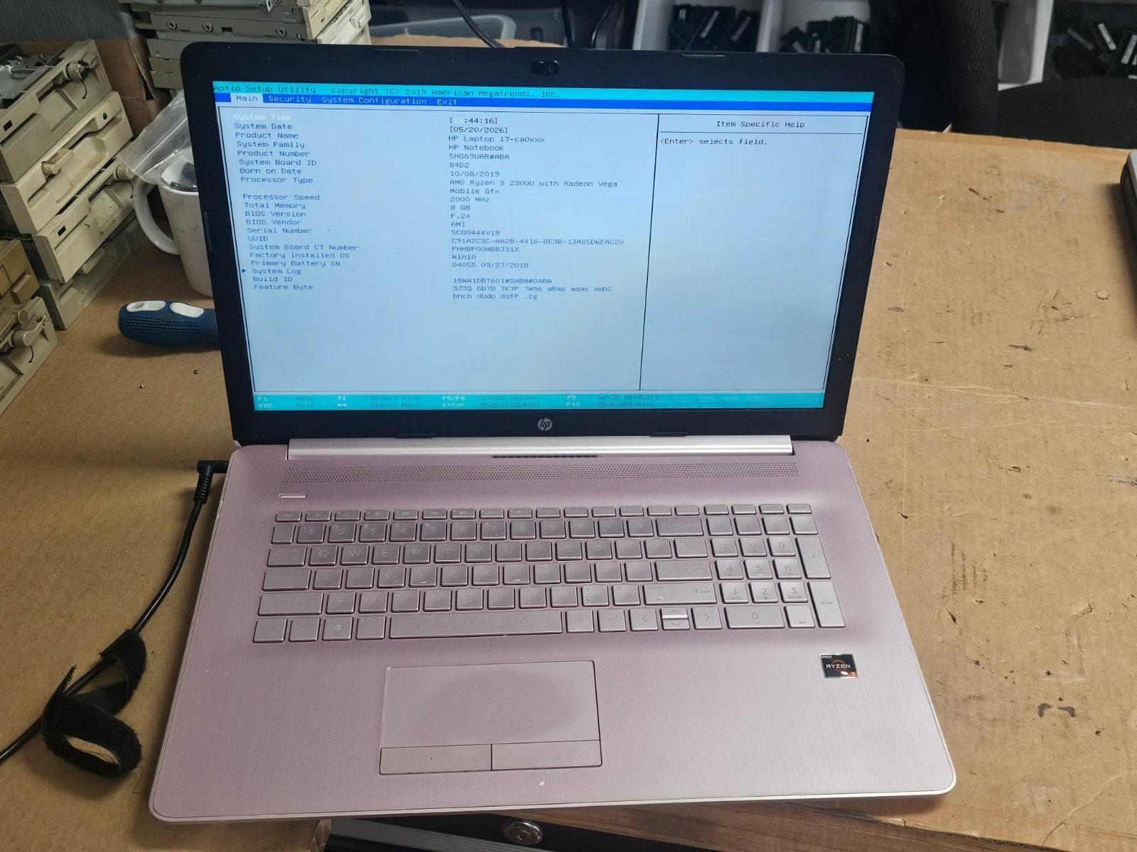 Pink HP 17″ AMD Ryzen 3 2300U 8GB WiFi BT Webcam 17-ca0010ds Clean Laptop