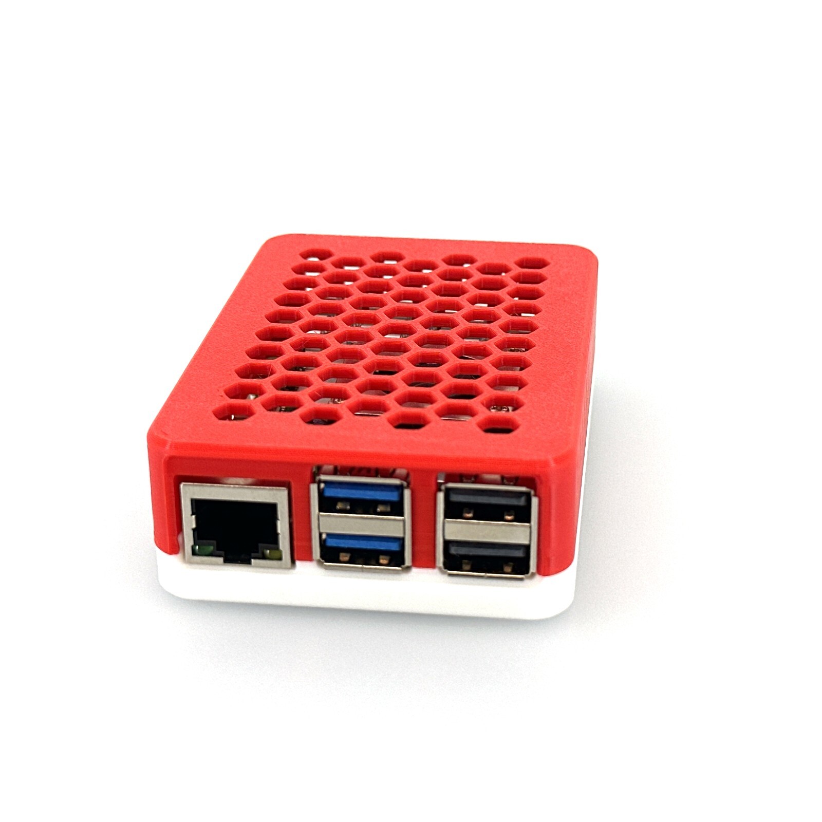 Raspberry Pi 5 Case, Custom 3D Printed with Silicone Bumper Pads, Ventilated