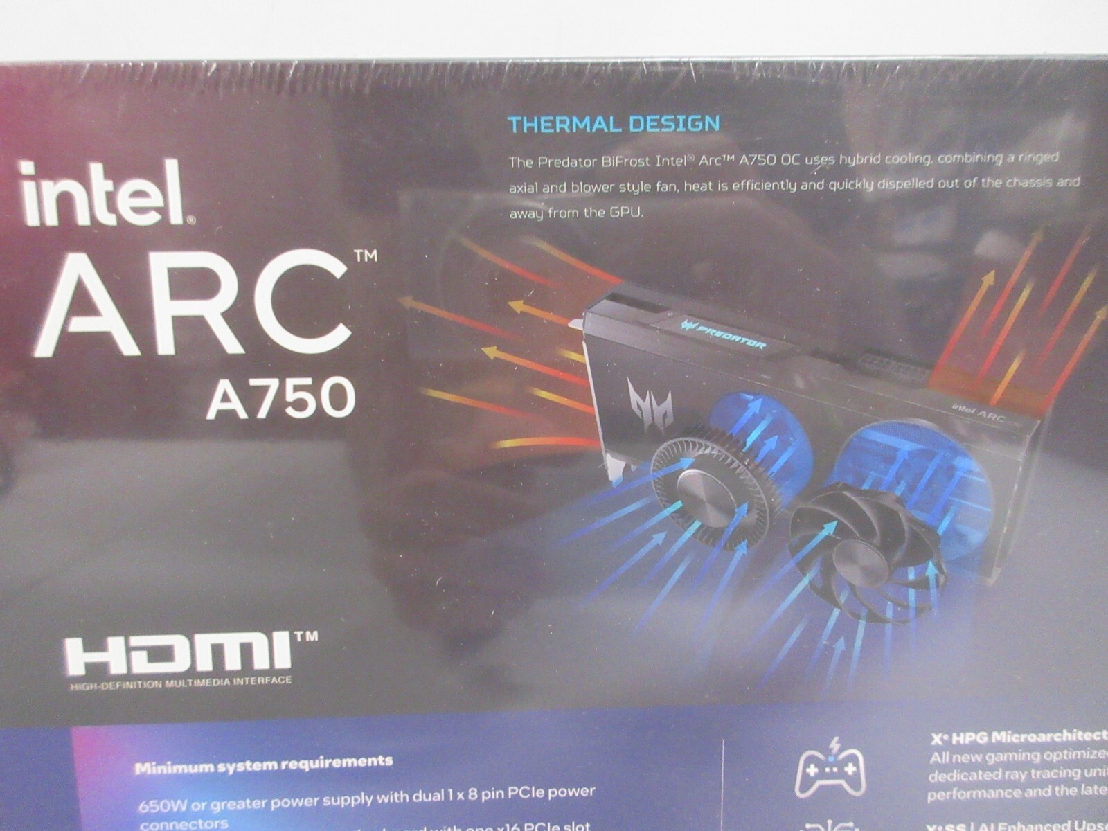 ACER Predator BiFrost Intel Arc A750 Overclocking Graphics Card 8GB GDDR6 NEW!!!
