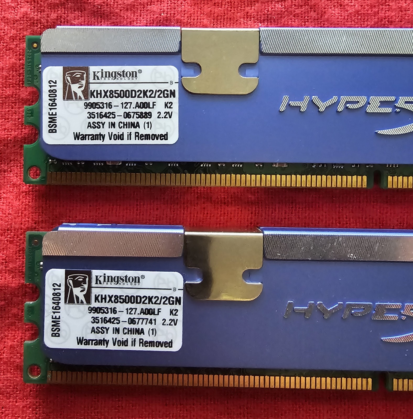 Kingston HyperX DDR2 4GB Kit KHX8500D2K2/2GN PC2-8500 1066MHz RAM Pair