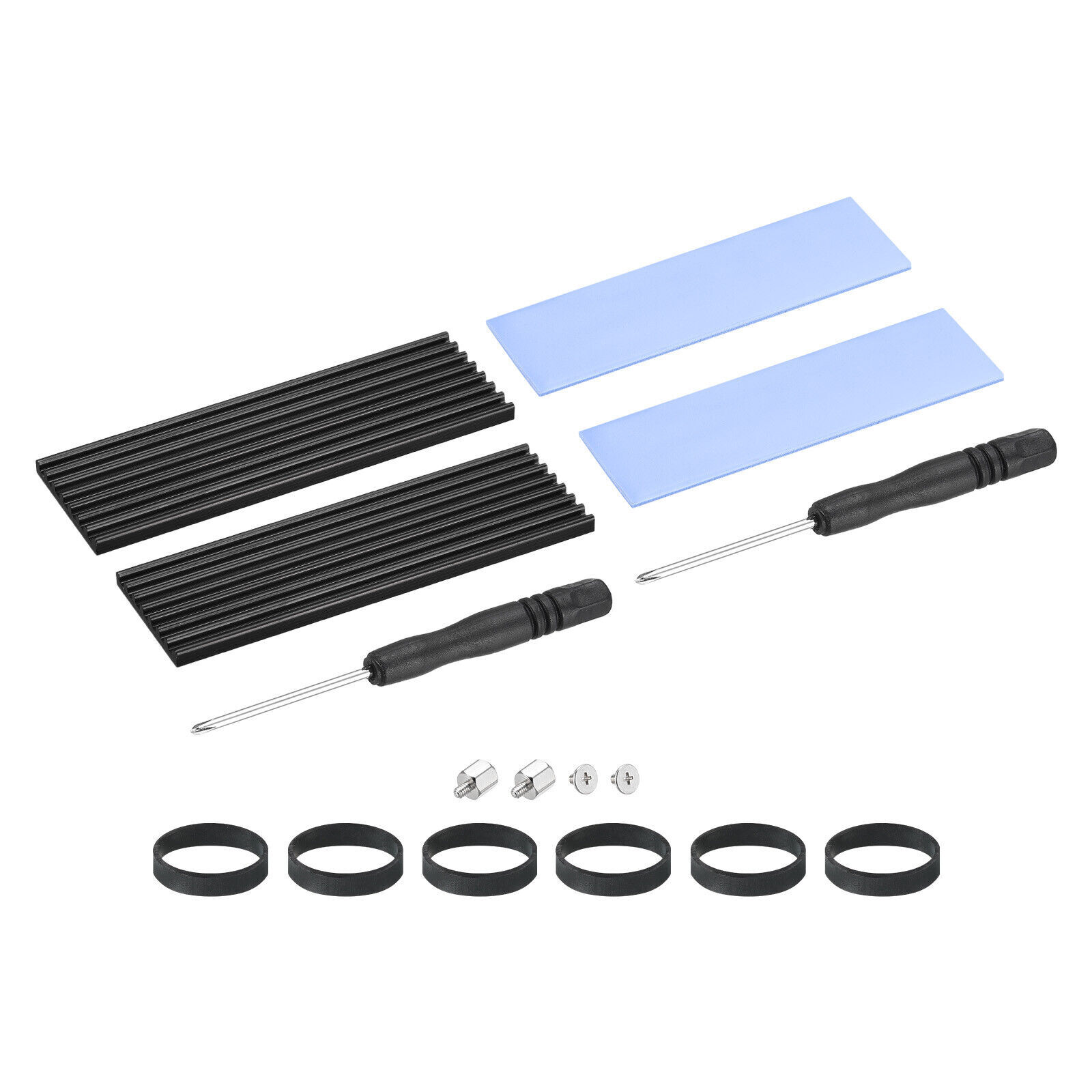 Hot Selling 2PCS M.2 2280 Nvme SSD Heatsink Cooler with 1mm Black Thermal Pad
