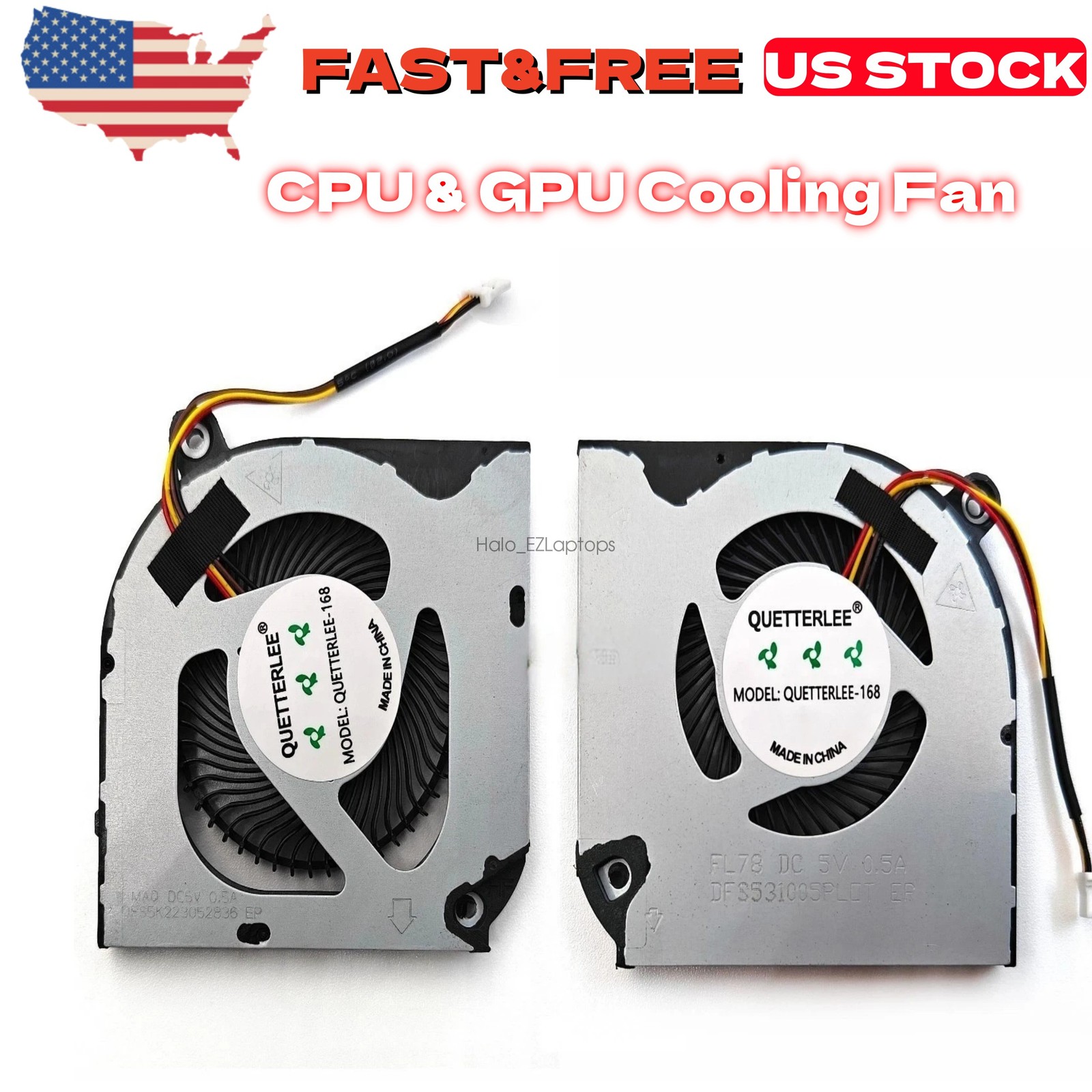 Fits For Acer Predator Helios 300 PH315-53 PH315-54 PH317-54 CPU & GPU Fans US