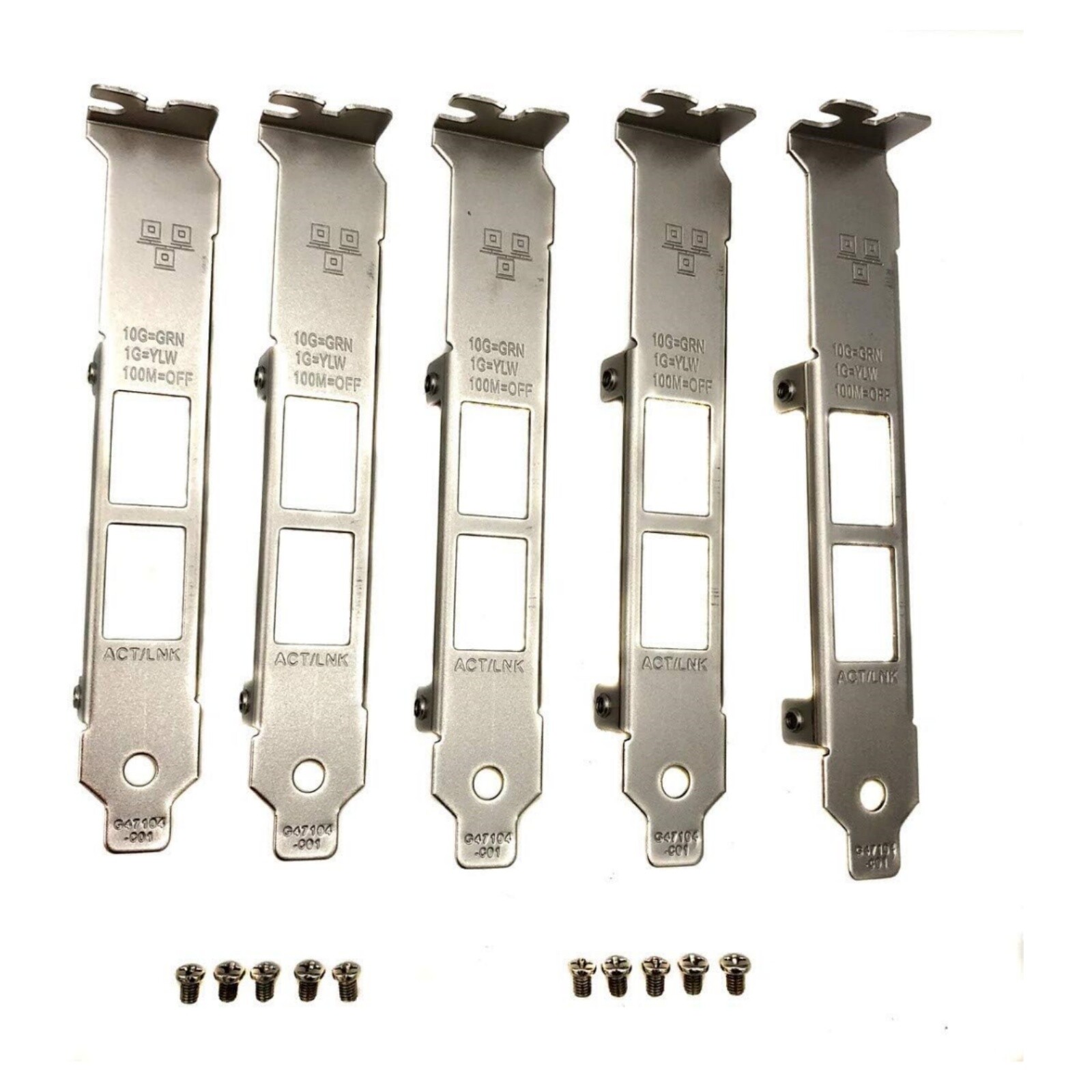 5pcs Generic Full Height Brackets For Intel X540-T2 X550-T2 Network Card