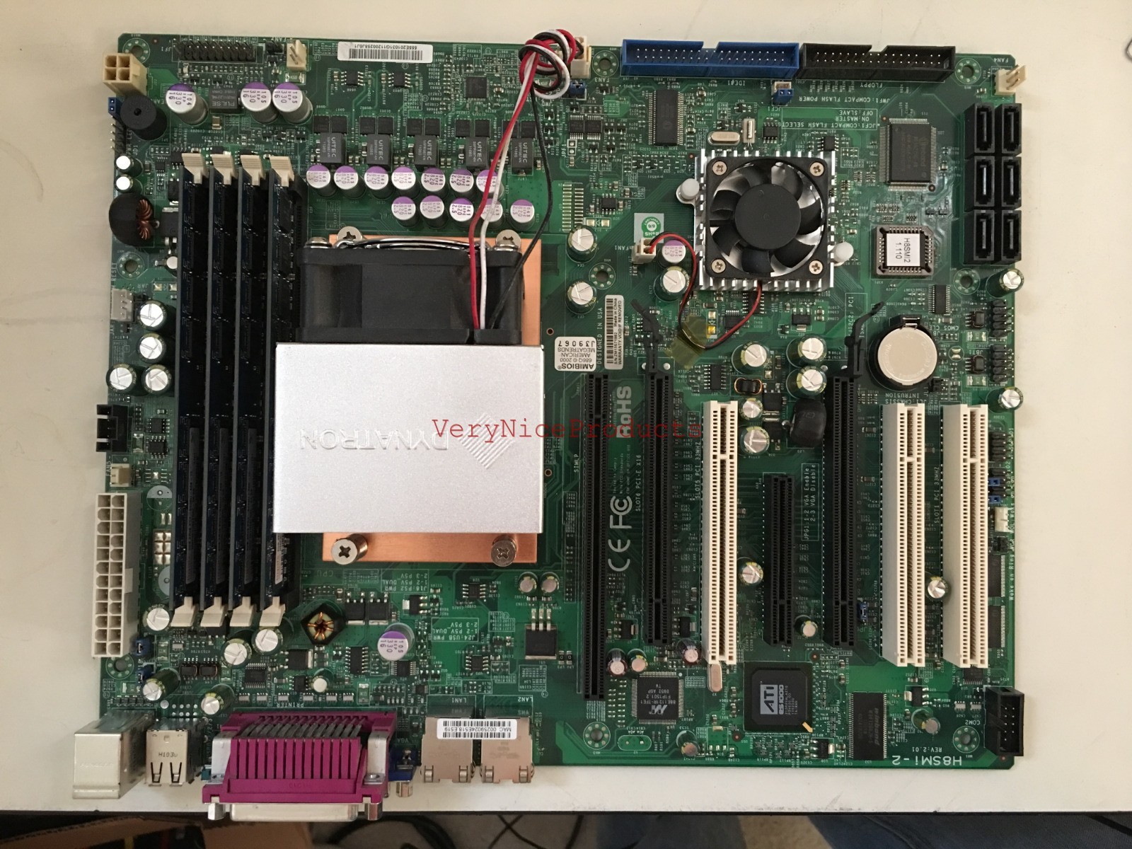 Supermicro H8SMI-2 Rev 2.01 ATX motherboard w/AMD Opteron 1385 2.7GHz 16GB DDR2