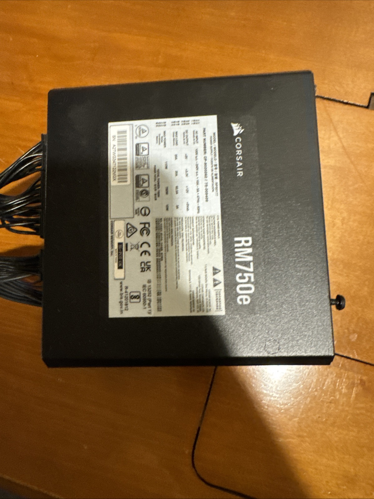 Corsair RM750e (2023) 750 W 80+ Gold Certified Fully Modular ATX Power Supply