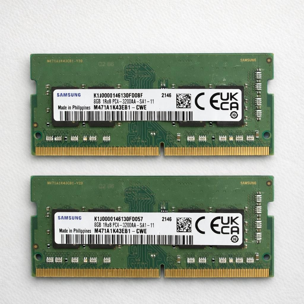 Samsung 16GB (2x8GB) DDR4 3200MHz SODIMM PC4-3200AA M471A1K43EB1-CWE